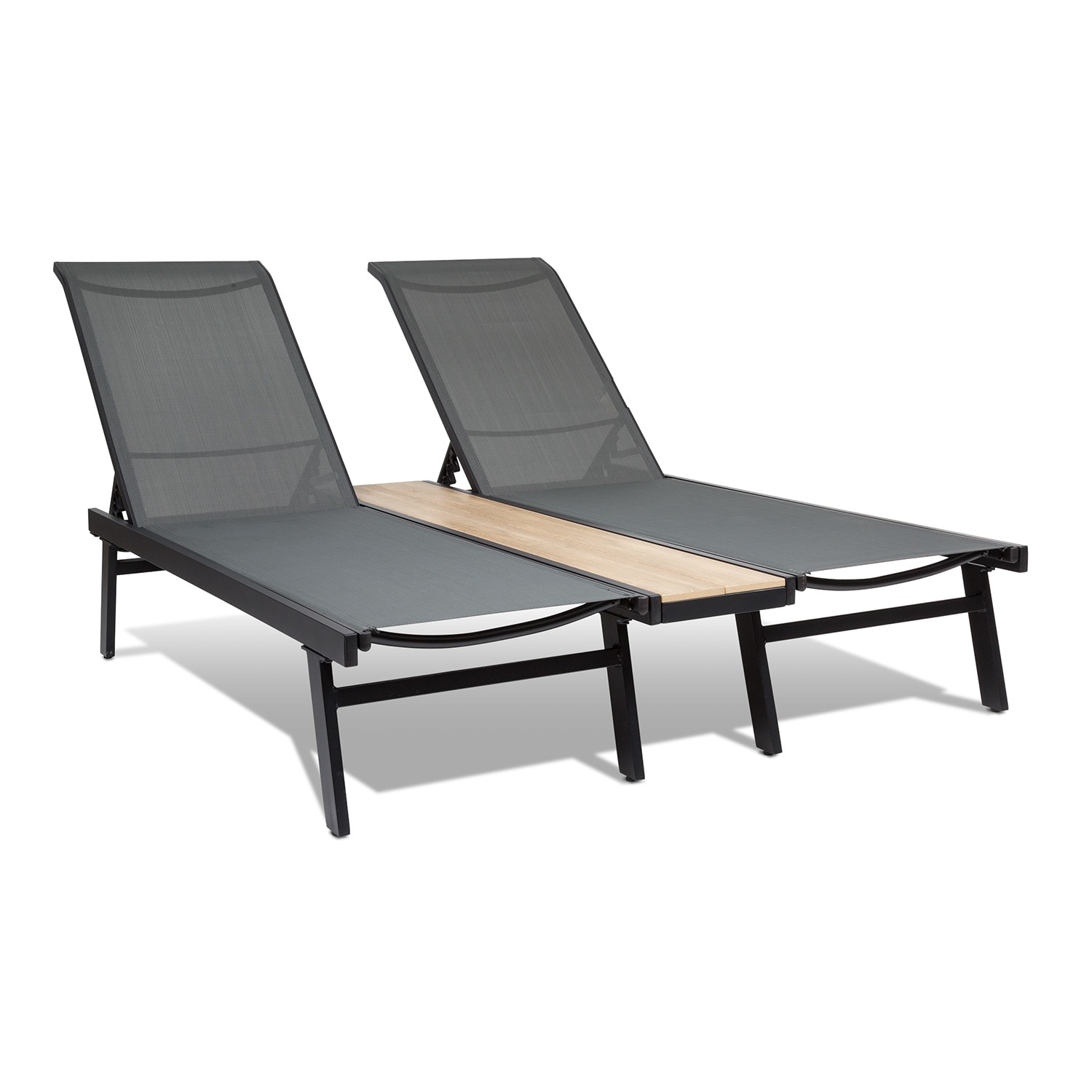 Pompei, Slnečné ležadlo, Lounger, pre 2 osoby, Odkladacia plocha z hliníka