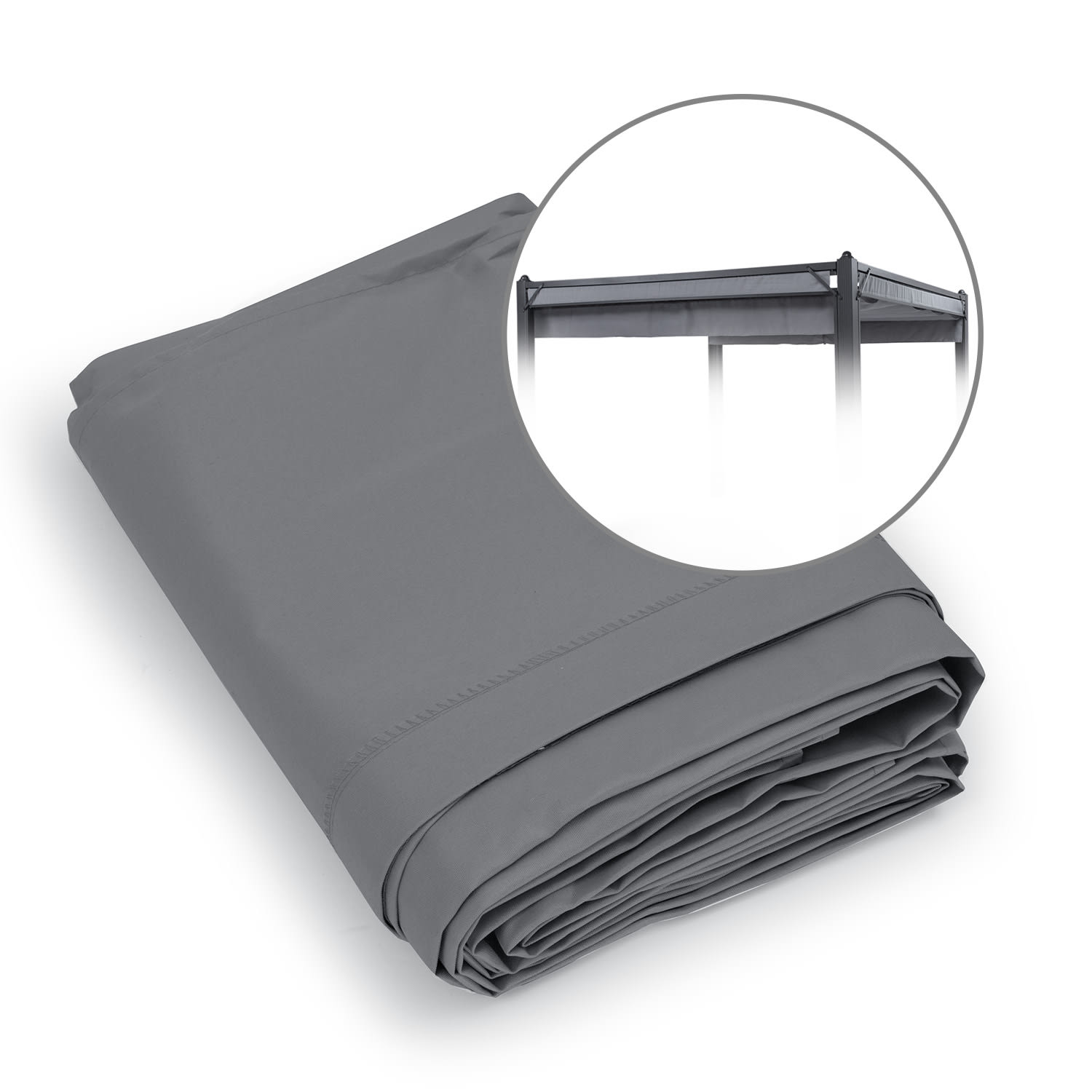 Pantheon Cortina Pergola Ersatzdach 200 g/m² Polyester-Tuch 3x3 m inkl. Seilzug