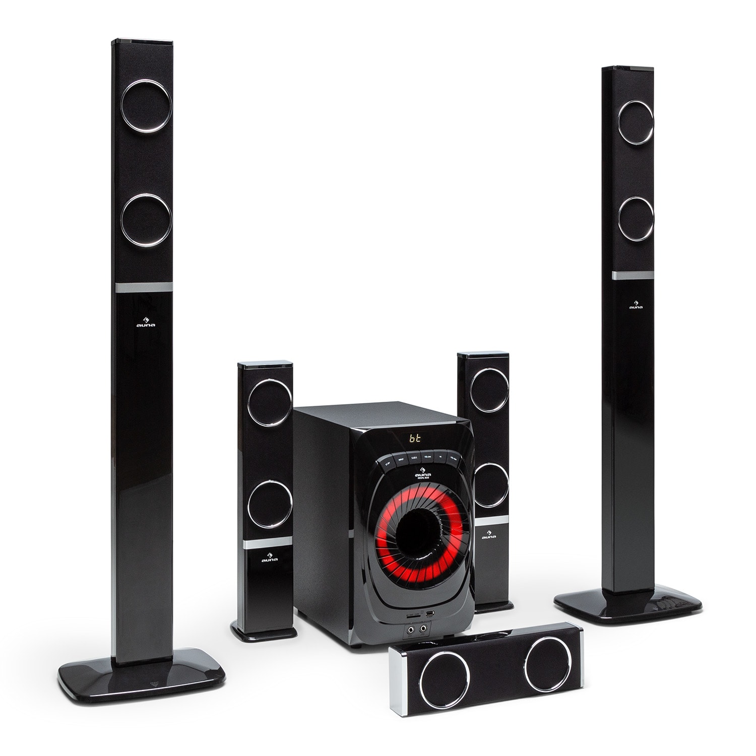 Areal 825, kino domowe 5.1, 200 W RMS, Bluetooth, USB, SD, AUX, pilot zdalnego sterowania