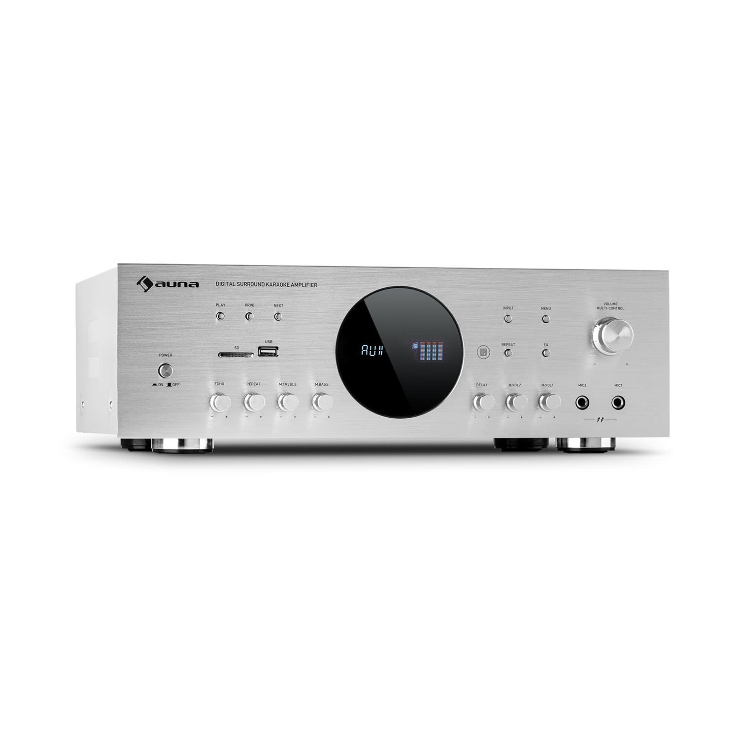 AMP-218 BT, Digital-Surround zosilňovač, 5.1, 2 x 120W, 3 x 50W, RMS, BT, 2 x mikro