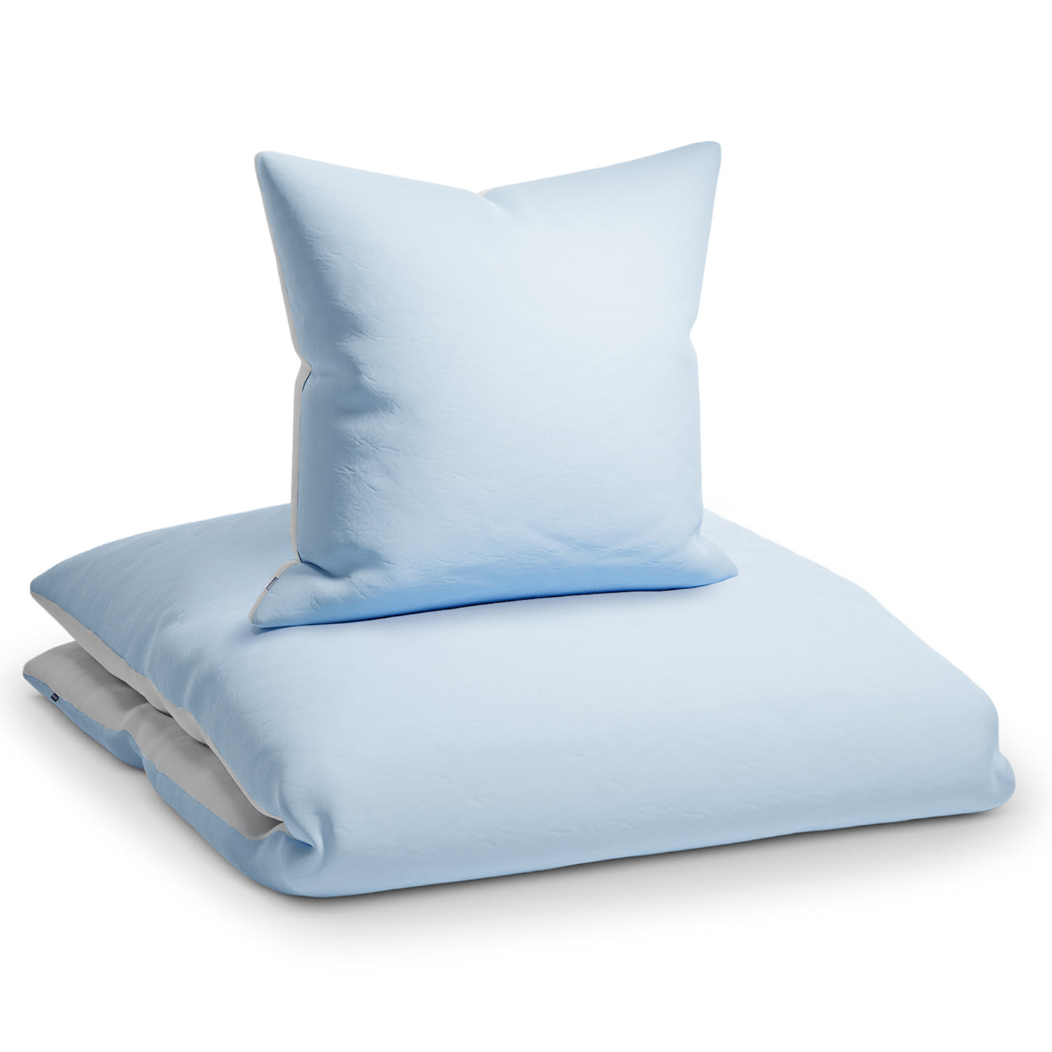 Soft Wonder-Edition Ropa de cama 135x200 cm Gris azulado/Blanco