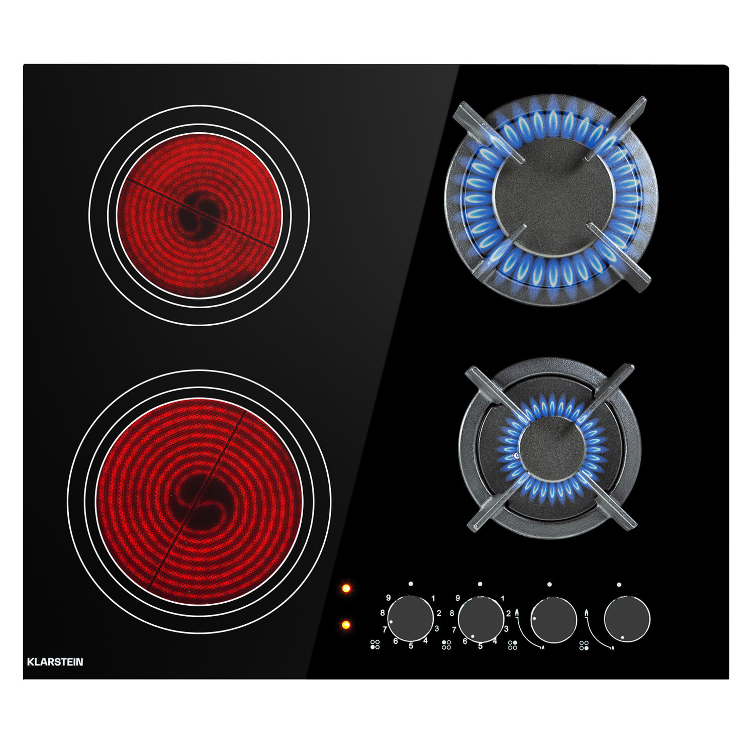 Table de cuisson MultiChef 4 Combi gaz/vitrocéramique 4 zones