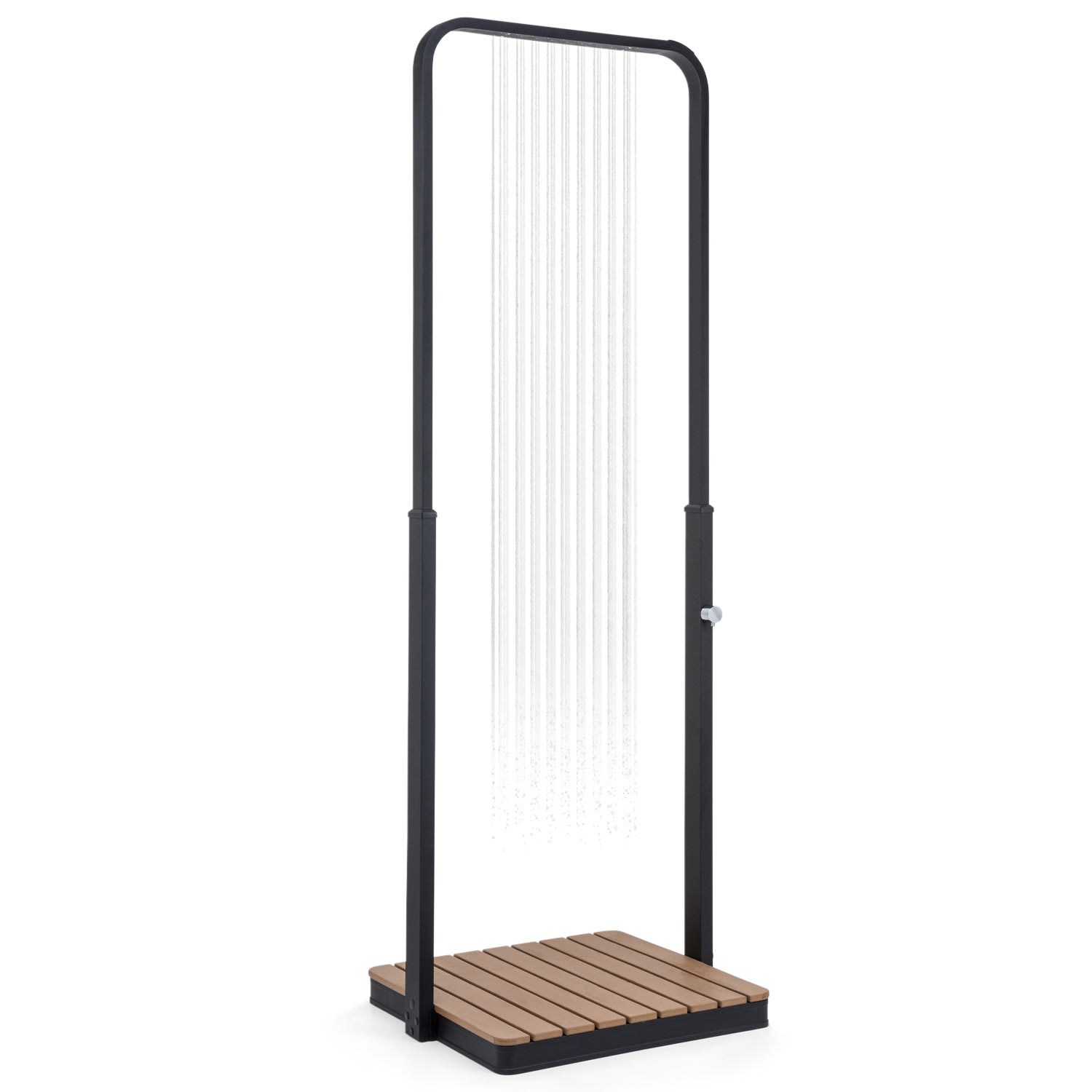 Sumatra Breeze Square Gartendusche WPC Aluminium 70x55cm eckig