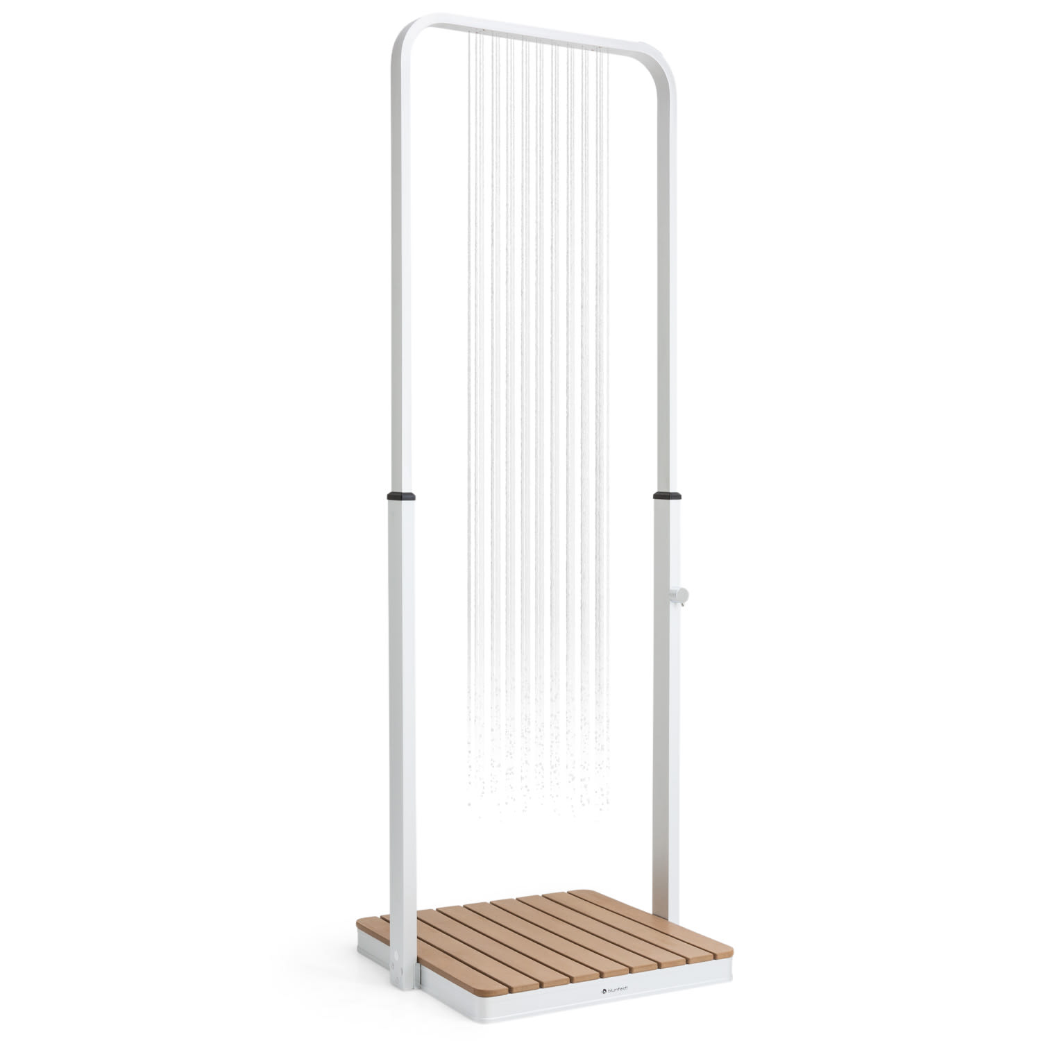 Sumatra Breeze Square douche de jardin WPC Aluminium 70 x 55 cm carrée