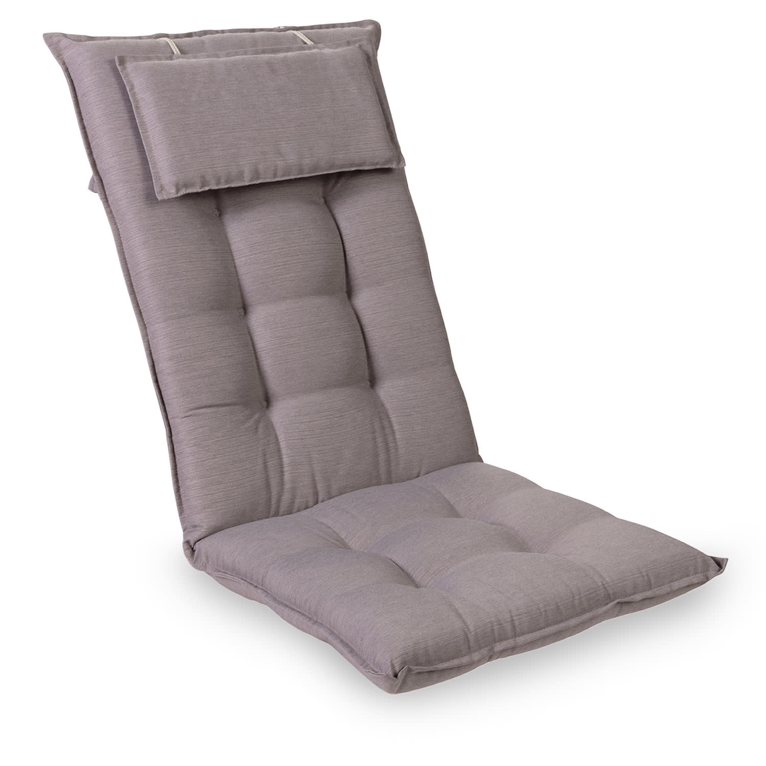 Sylt Cojín acolchado Cojín de exterior para sillas con respaldo alto Almohada Poliéster 50x120x9cm