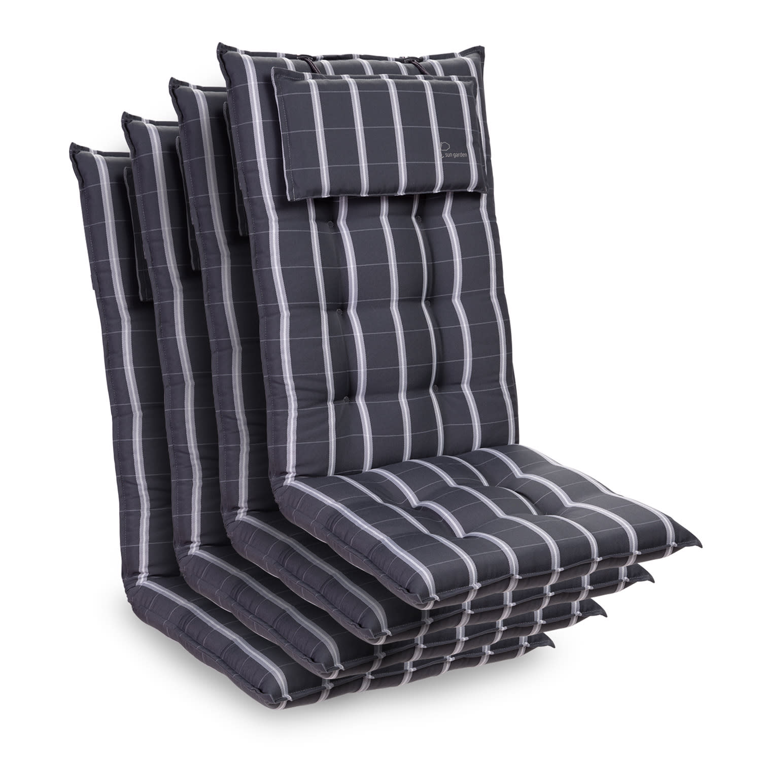 Sylt Cojín acolchado Cojín de exterior para sillas con respaldo alto Almohada Poliéster 50x120x9cm