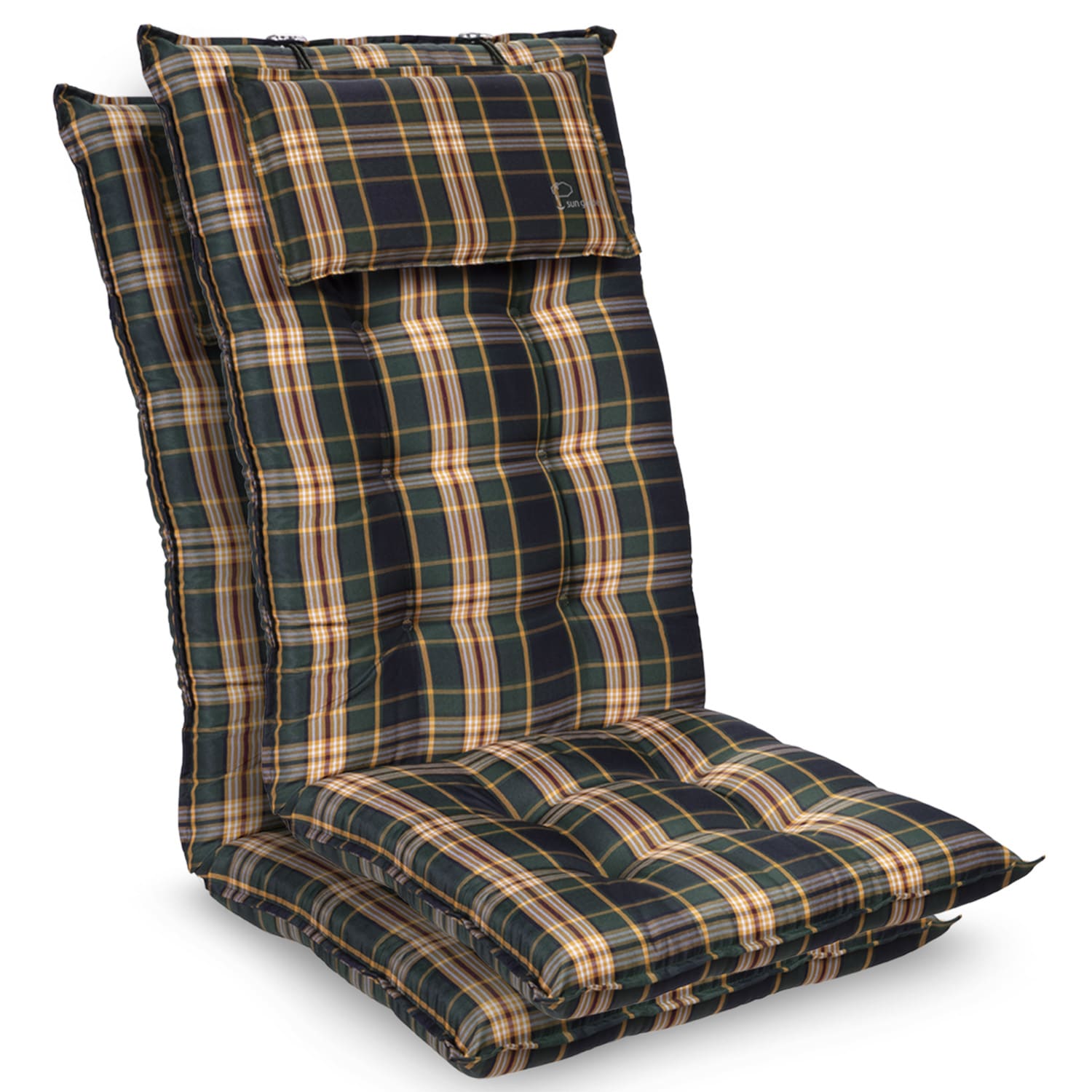 Sylt, čalúnená podložka, podložka na stoličku, podložka na vyššie polohovacie kreslo, vankúš, polyester, 50 × 120 × 9 cm, 2 x podložka