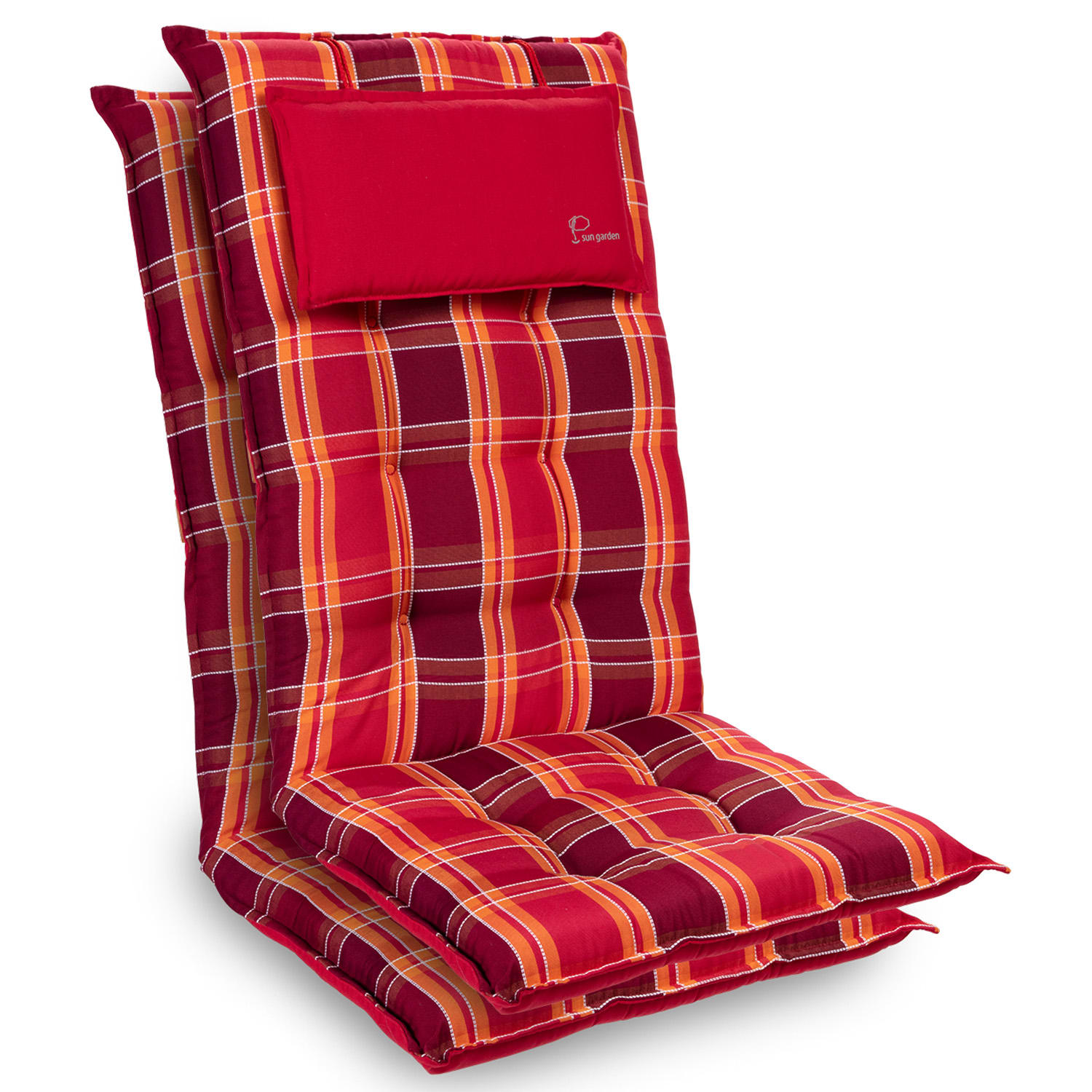 Sylt Cojín acolchado Cojín de exterior para sillas con respaldo alto Almohada Poliéster 50x120x9cm