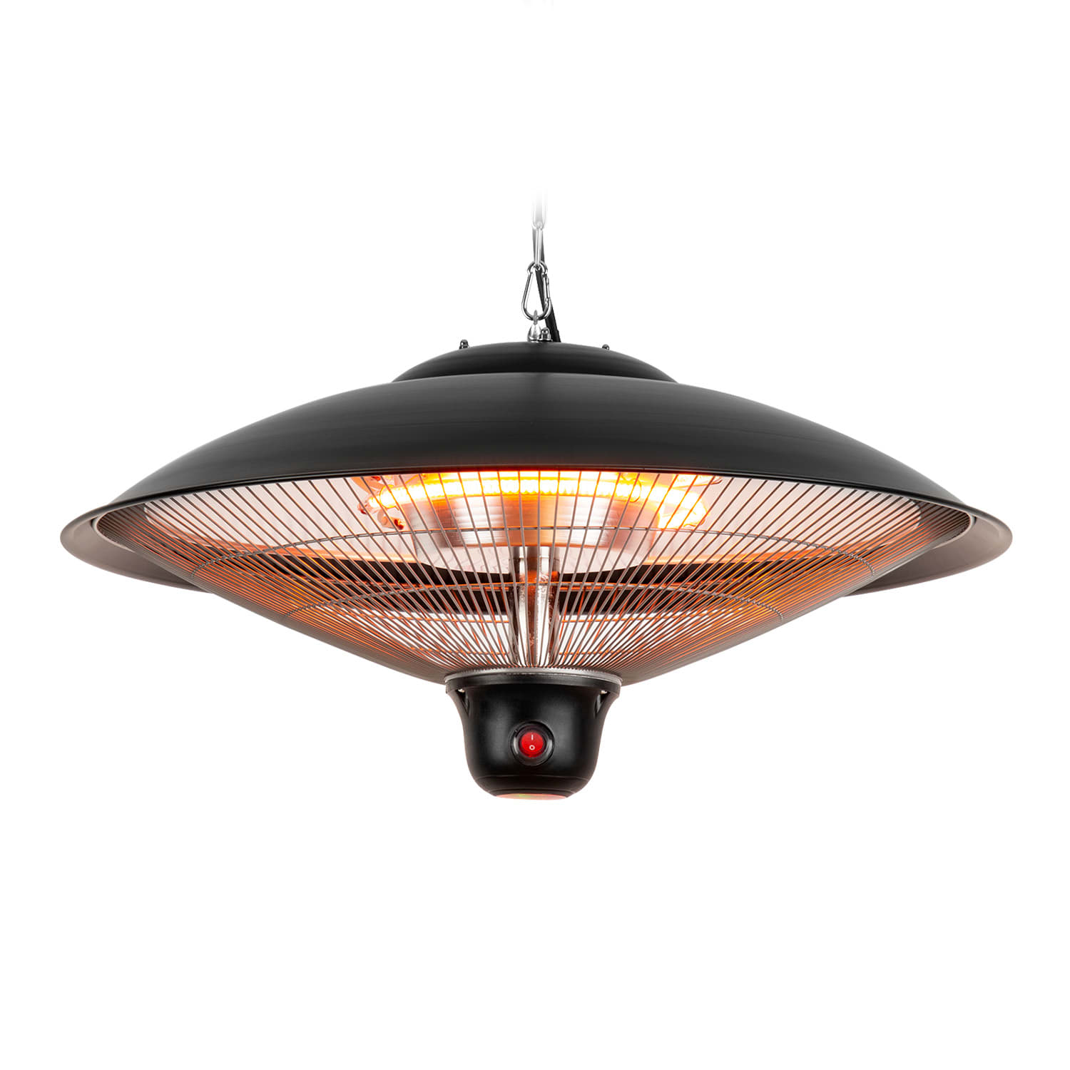Heizsporn, stropna grijalica, 60,5 cm (Ø), LED lampa, daljinski upravljač