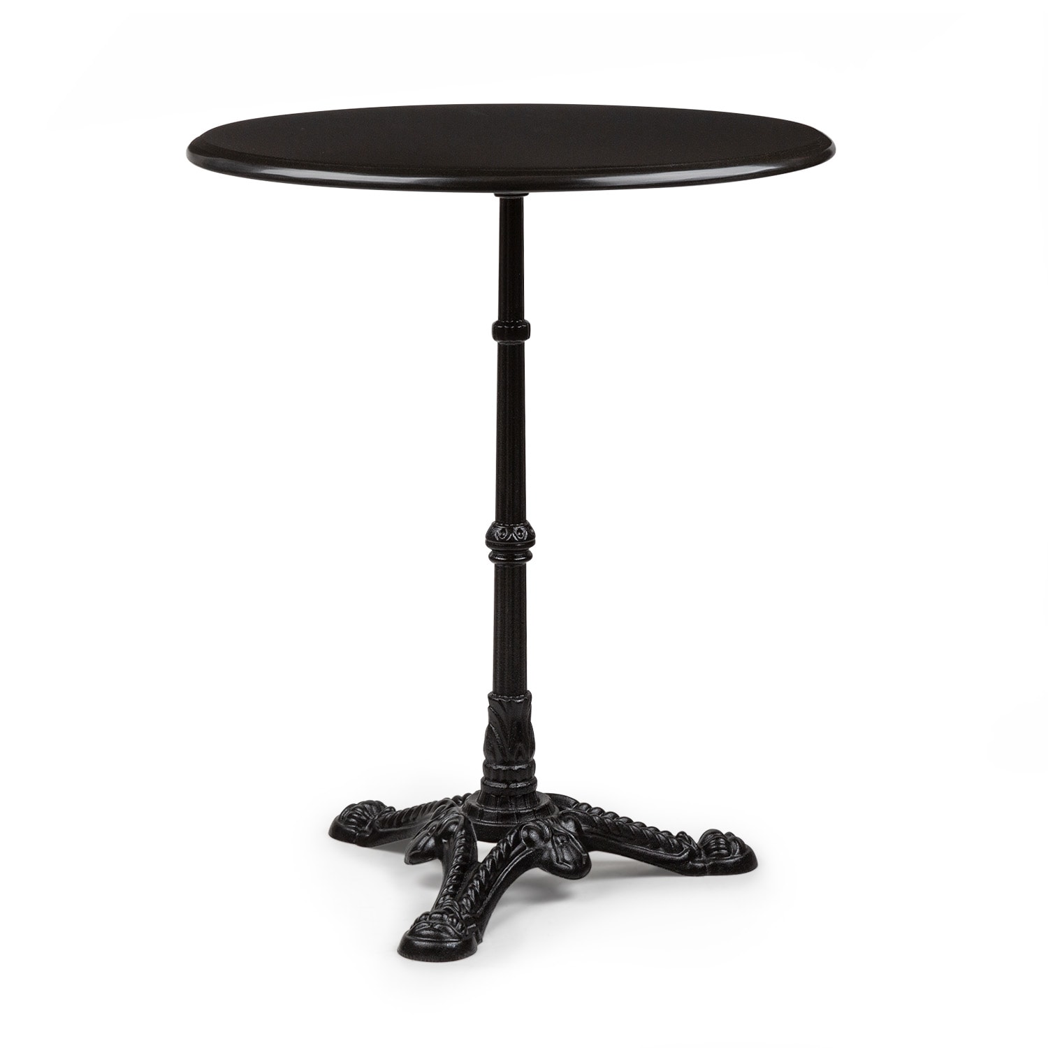 Patras Table bistro Plateau en marbre Ø 60cm Base en fonte