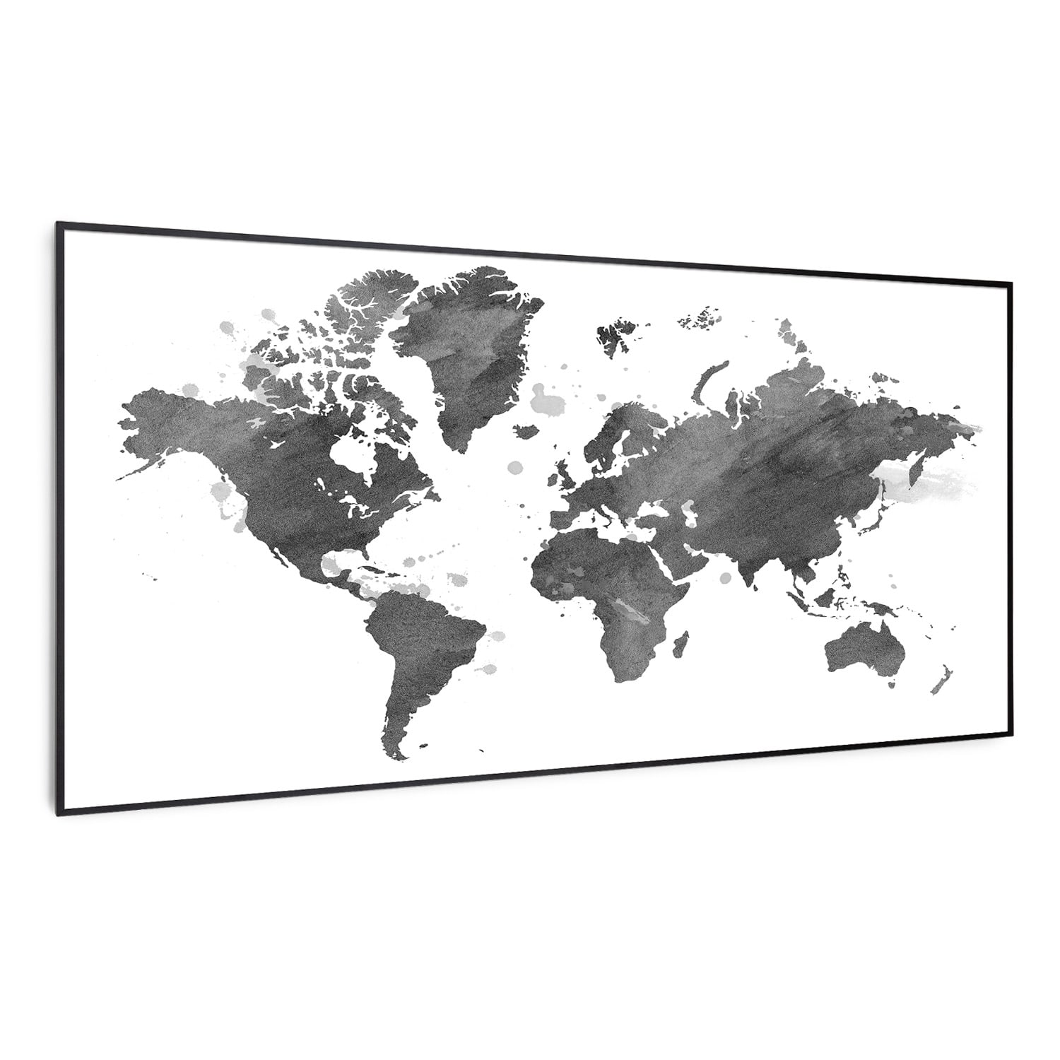 Wonderwall Air Art Smart infrapunalämmitin musta kartta 120 x 60 cm 700 W