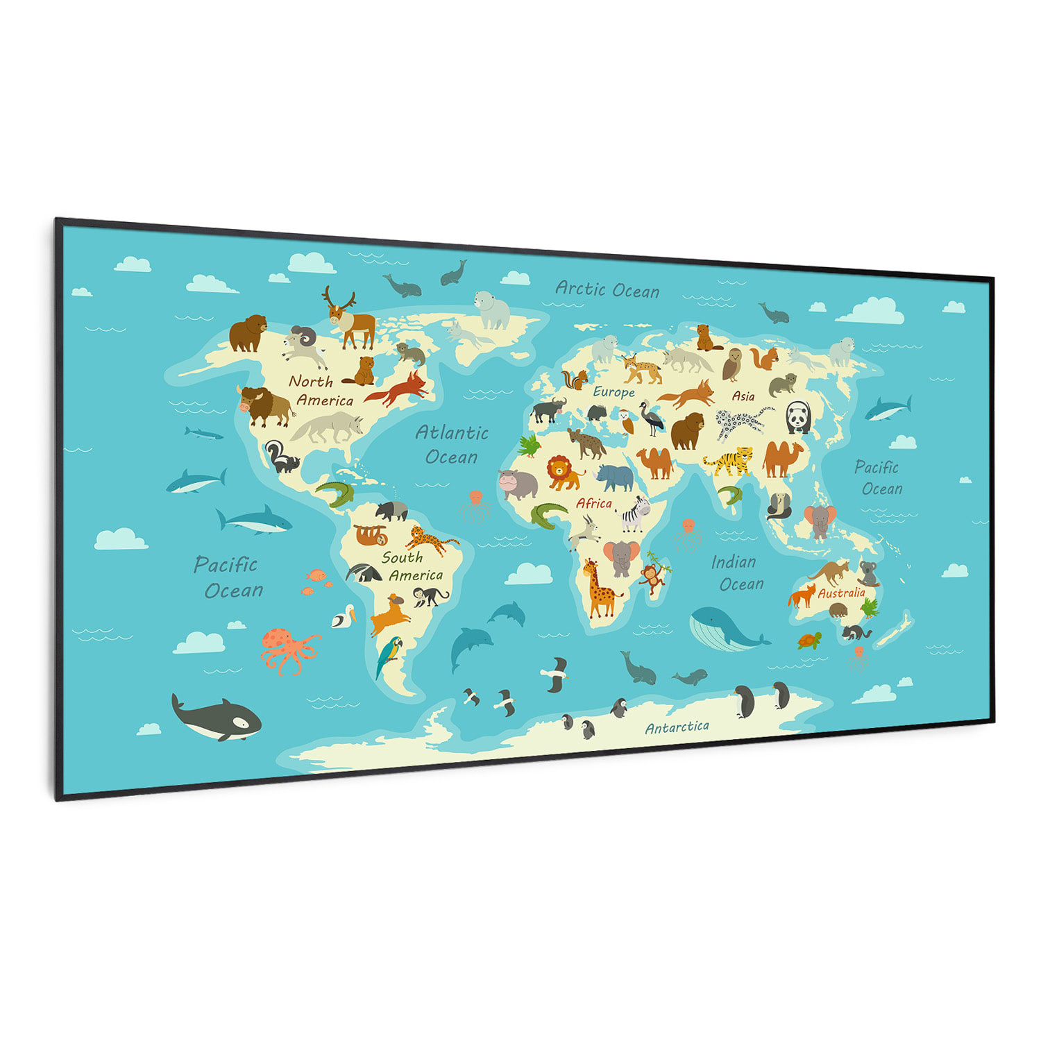 Wonderwall Air Art Calefactor infrarrojo inteligente con animales 120 x 60 cm 700 W