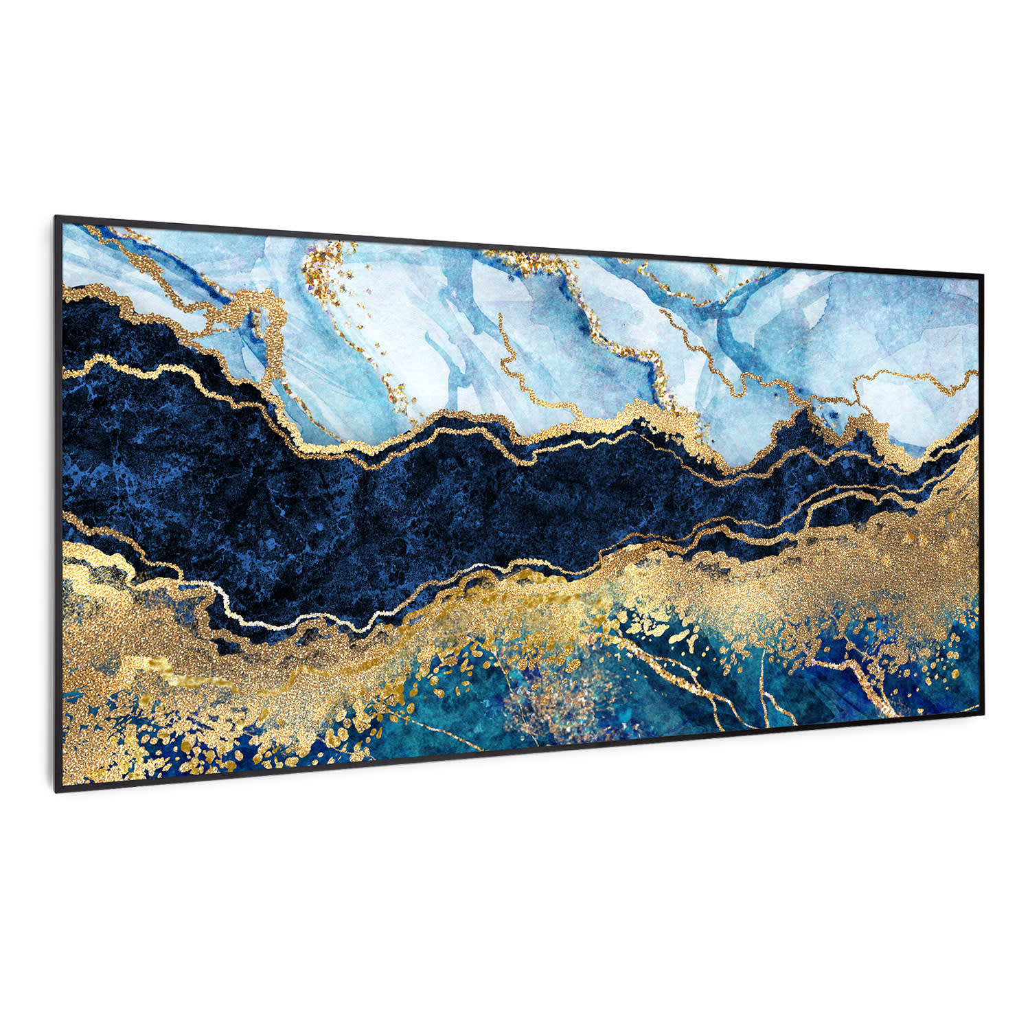 Radiateur infrarouge intelligent Wonderwall Air Art marbre bleu 120x60 cm 700 W
