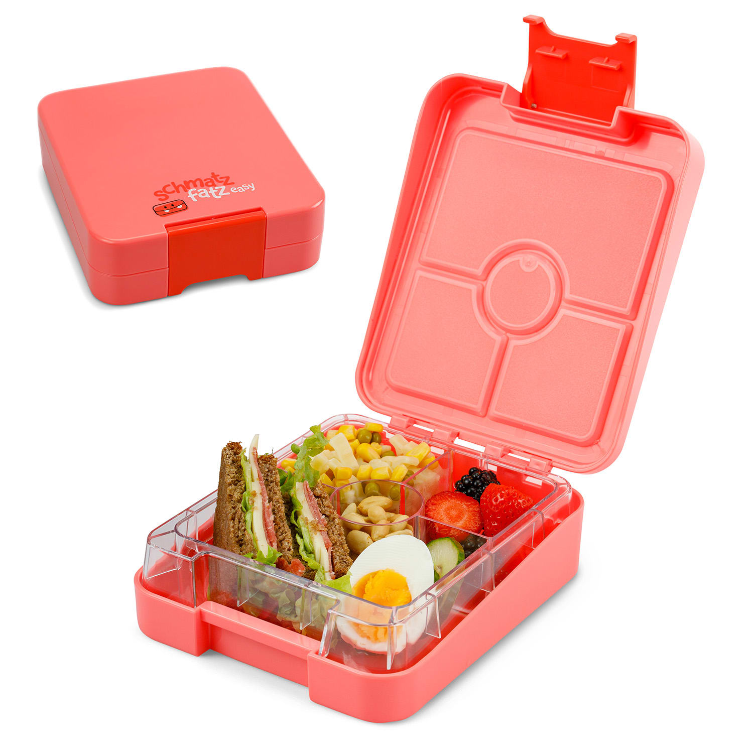schmatzfatz easy Snackbox 4 Fächer 18 x 15 x 5 cm (BxHxT)