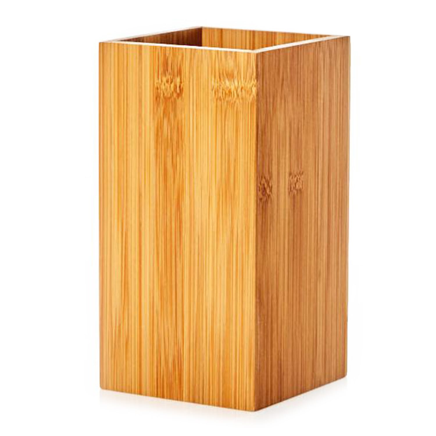 Stojan kuchyňské náčiní, čtvercový, cca 12 × 23 × 12 cm (Š × V × H), bambus