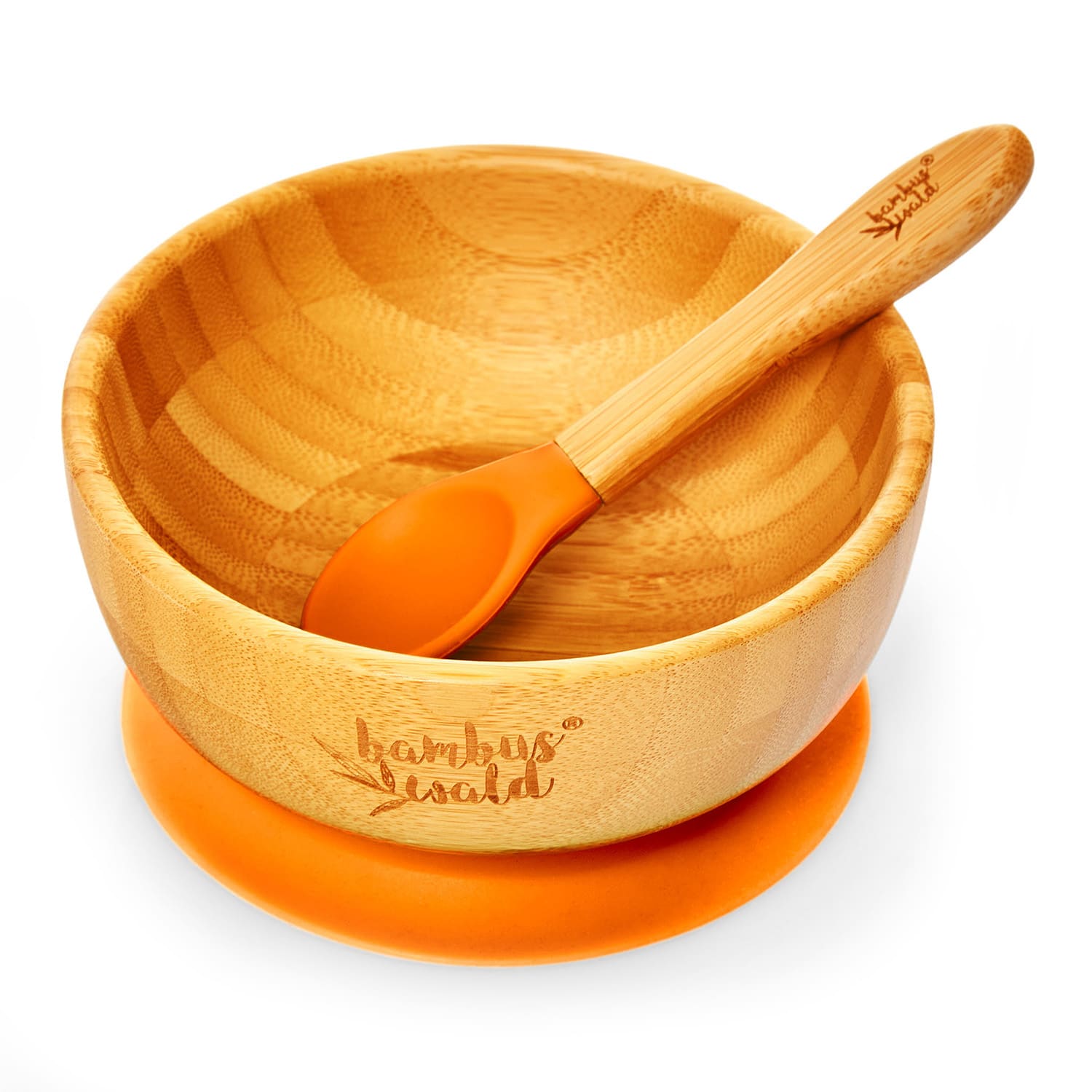 Kindergeschirr mit Bambusschale und Löffel 400 ml inkl. Saugnapf Ø: 13,7 cm