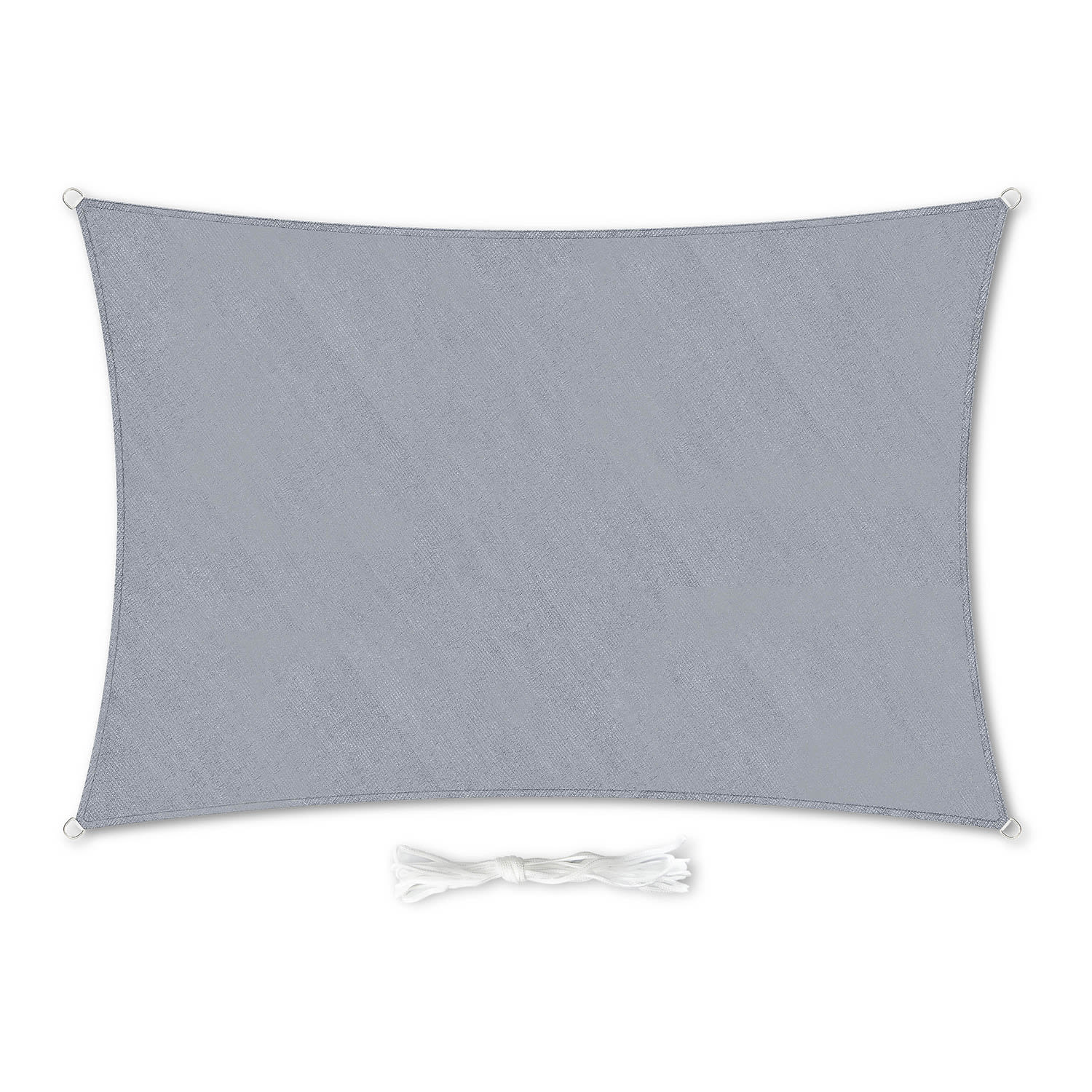 Pravouhlá slnečná clona, 2x4 m, s upevňovacími krúžkami, polyester, priedušná