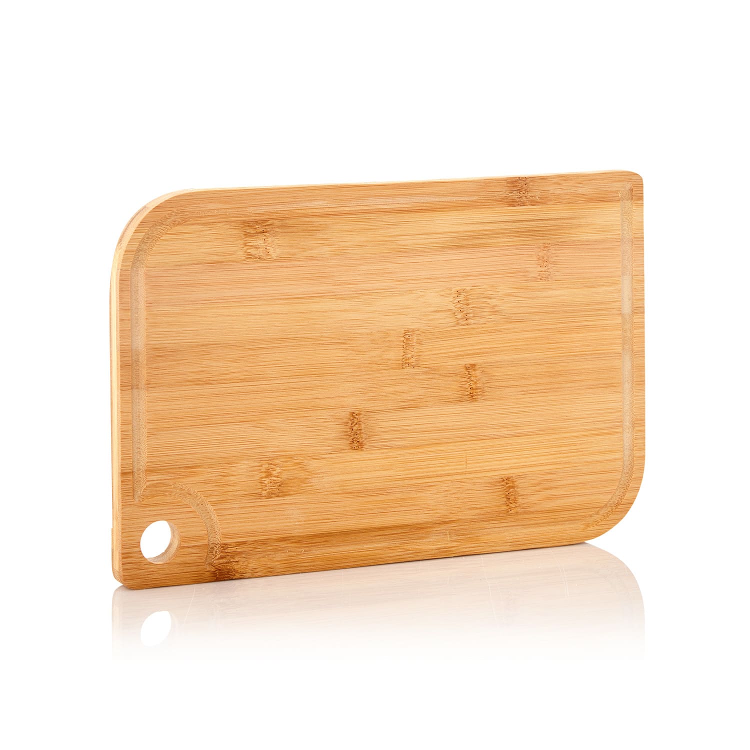 Batvik Tabla de cortar de bambú 33 x 1,5 x 23 cm (AnchoxAltoxLargo) Suave con cuchillos Surco