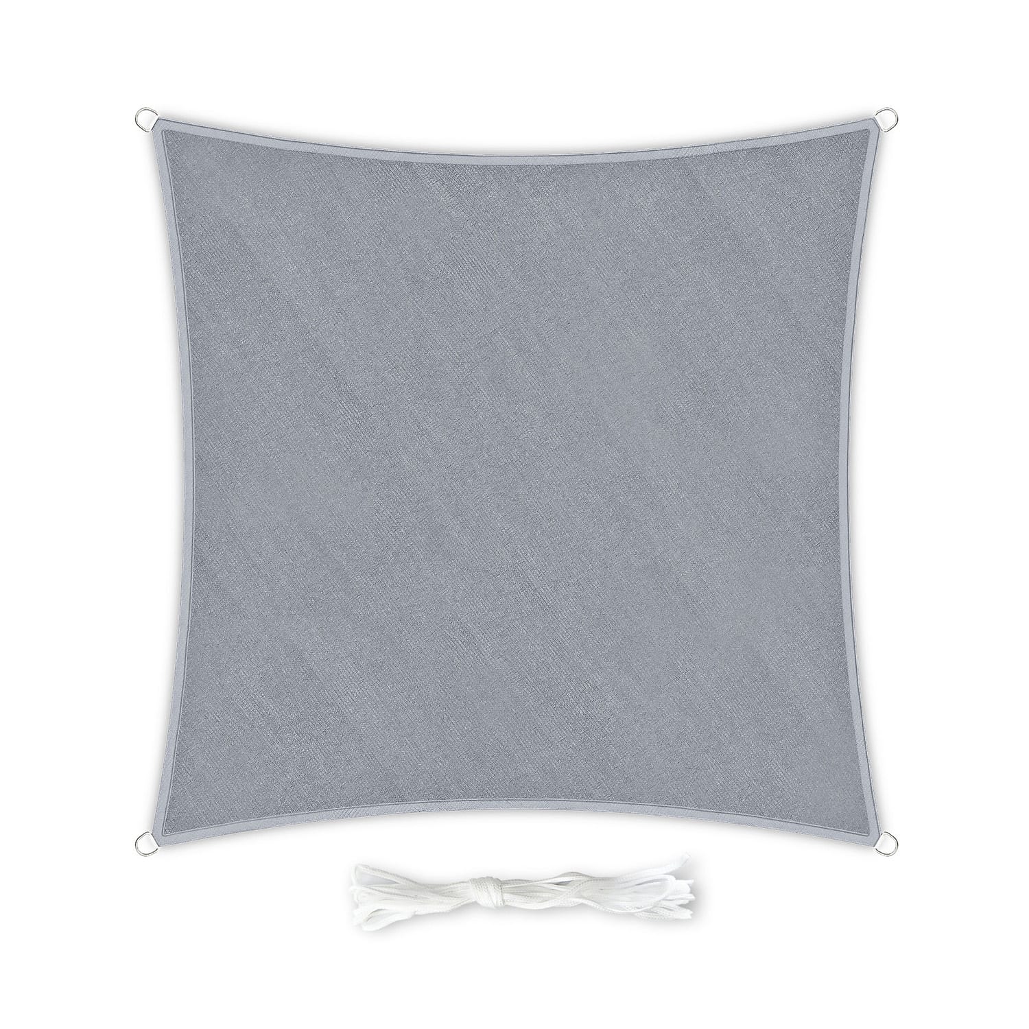 voile solaire carrée 4x4 m avec anneaux de fixation polyester perméable à l'air