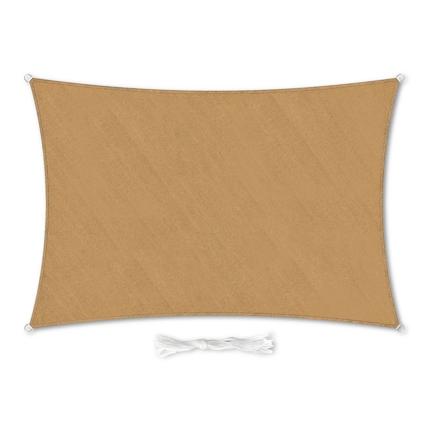 Obdĺžniková slnečná clona, 5 × 7 m, polyester, priedušná