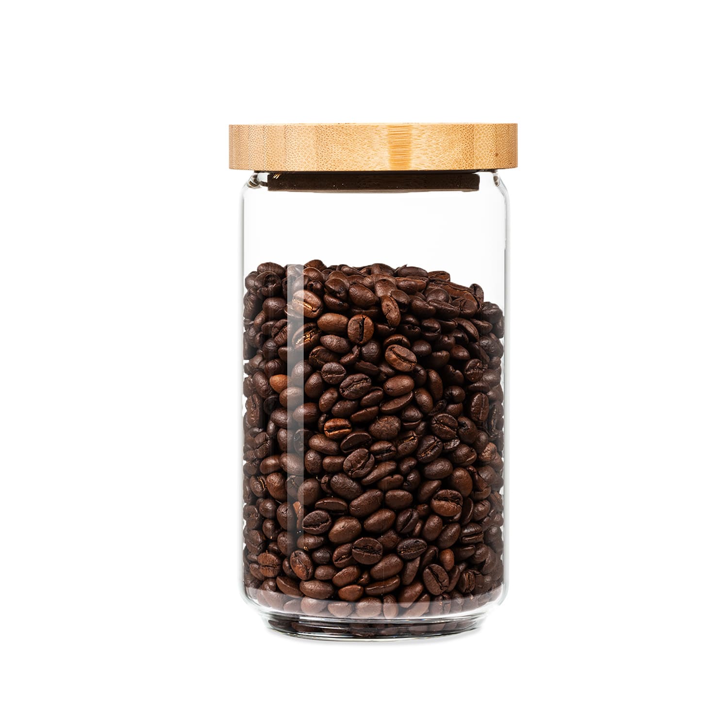Tarro apilable con tapa de bambú 750 ml, apilable, hermético