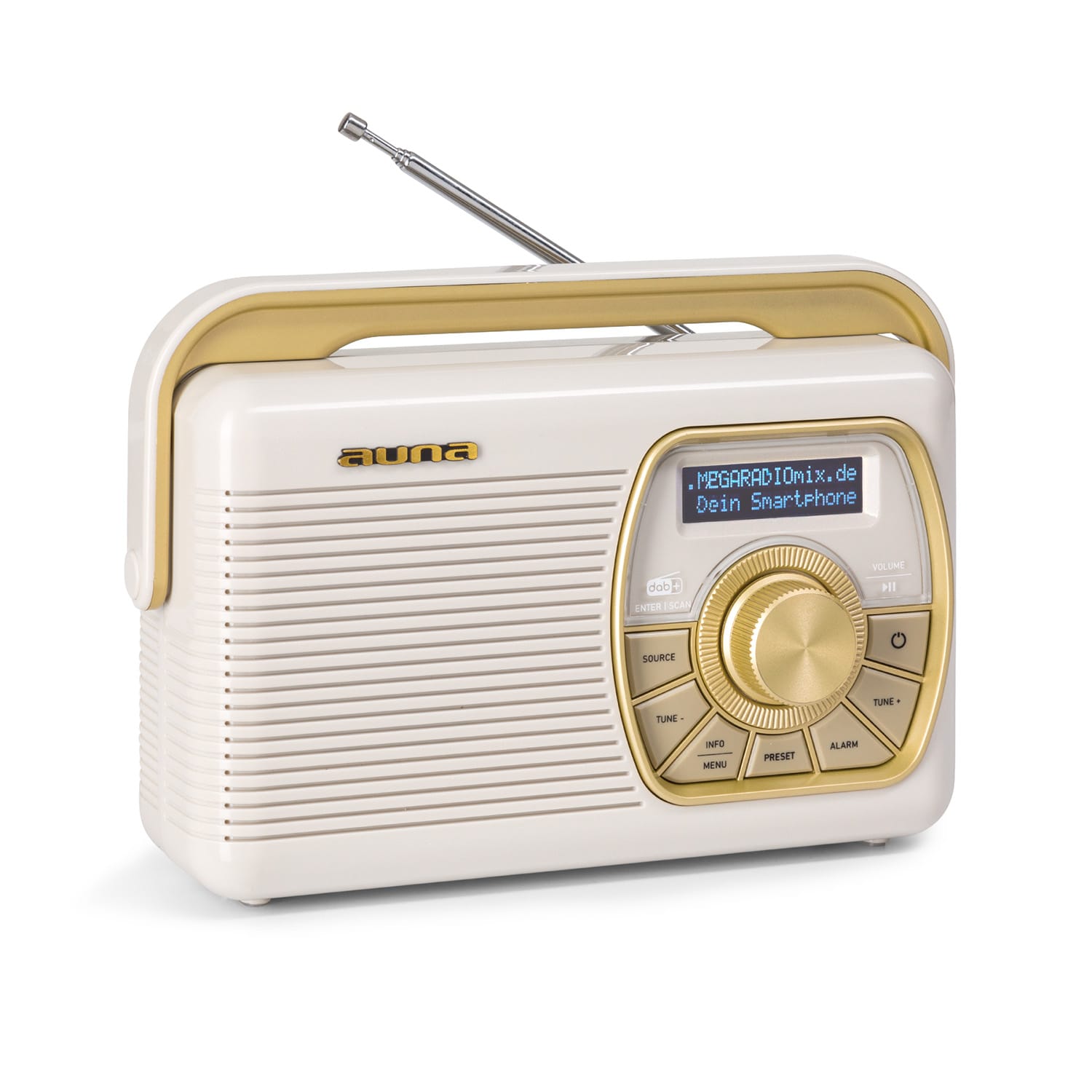 Buddy Digitalradio DAB/DAB+/UKW Bluetooth 5.0 AUX 1Ah-Akku mobil Retro