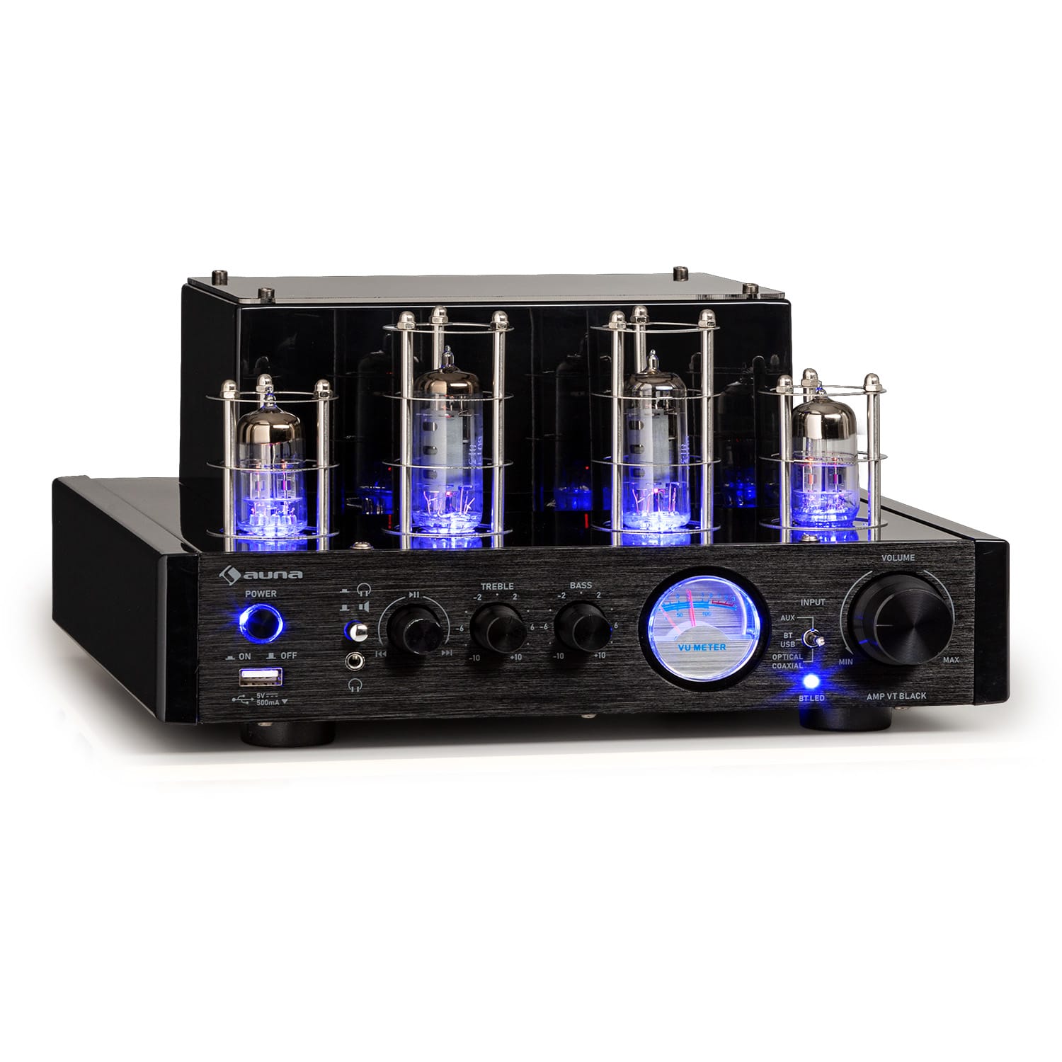 Amp VT cevni ojačevalnik, HiFi ojačevalnik, 2 x 35 W RMS, BT, Opt./Coax./AUX-In