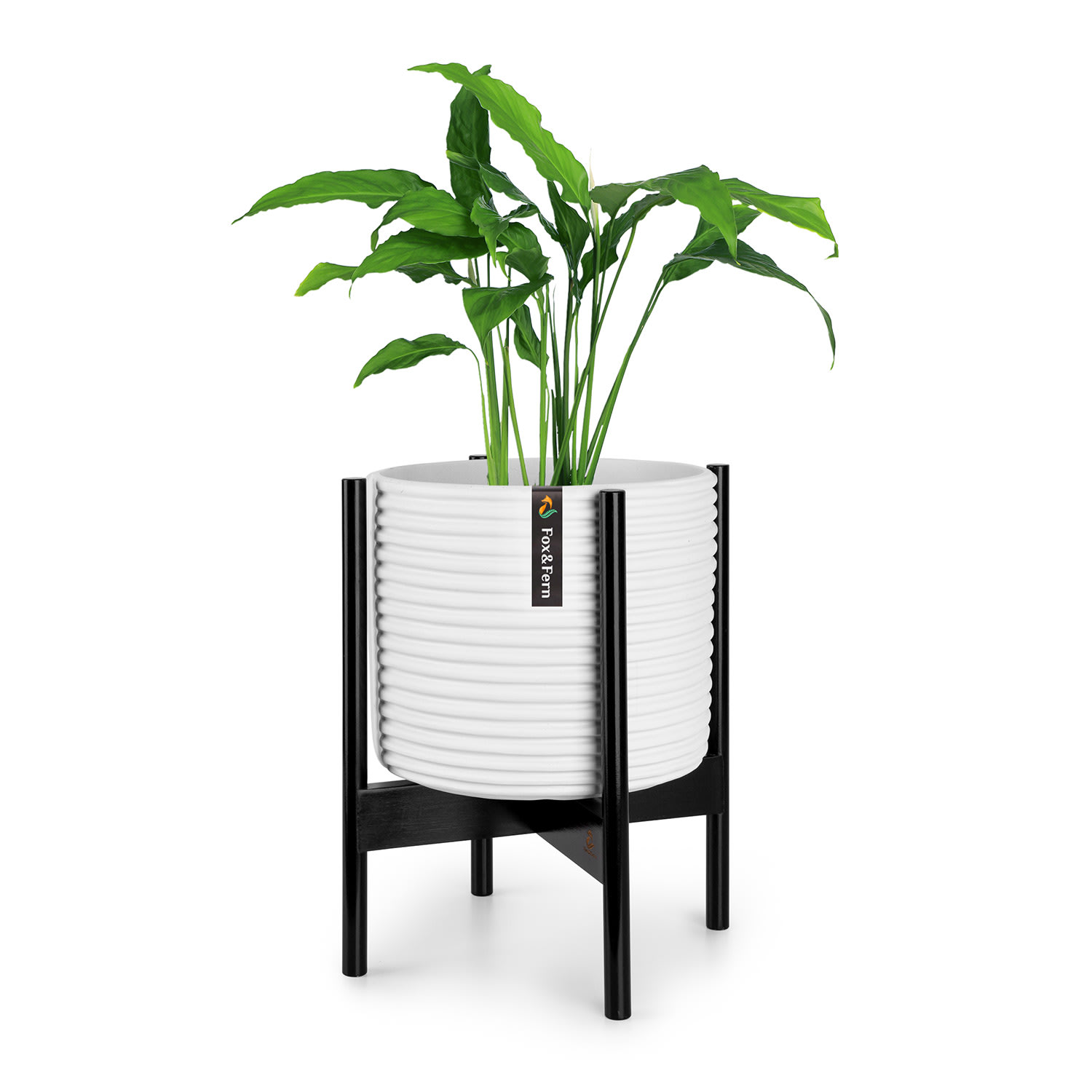 Portaplantas Zeist 2 alturas combinables de diseño insertable acabado natural