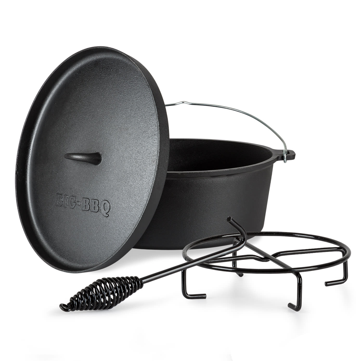 Galloway, liatinový hrniec, 12.0 barbecue hrniec, liatina, žíhaný, veľkosť XL/12 qt/10,7 l