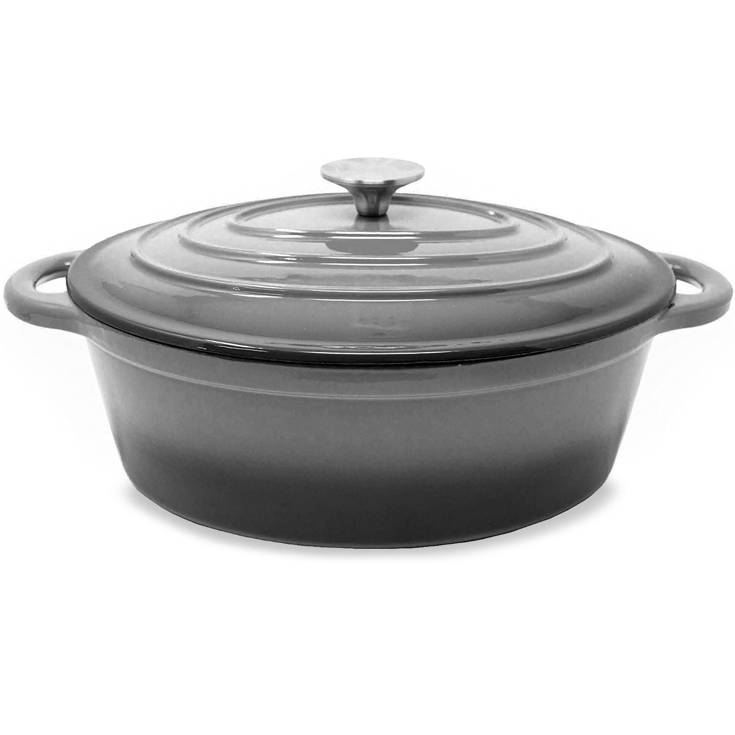Podolica braadpan 4 liter casserole gietijzer geëmailleerd ovaal twee handvaten