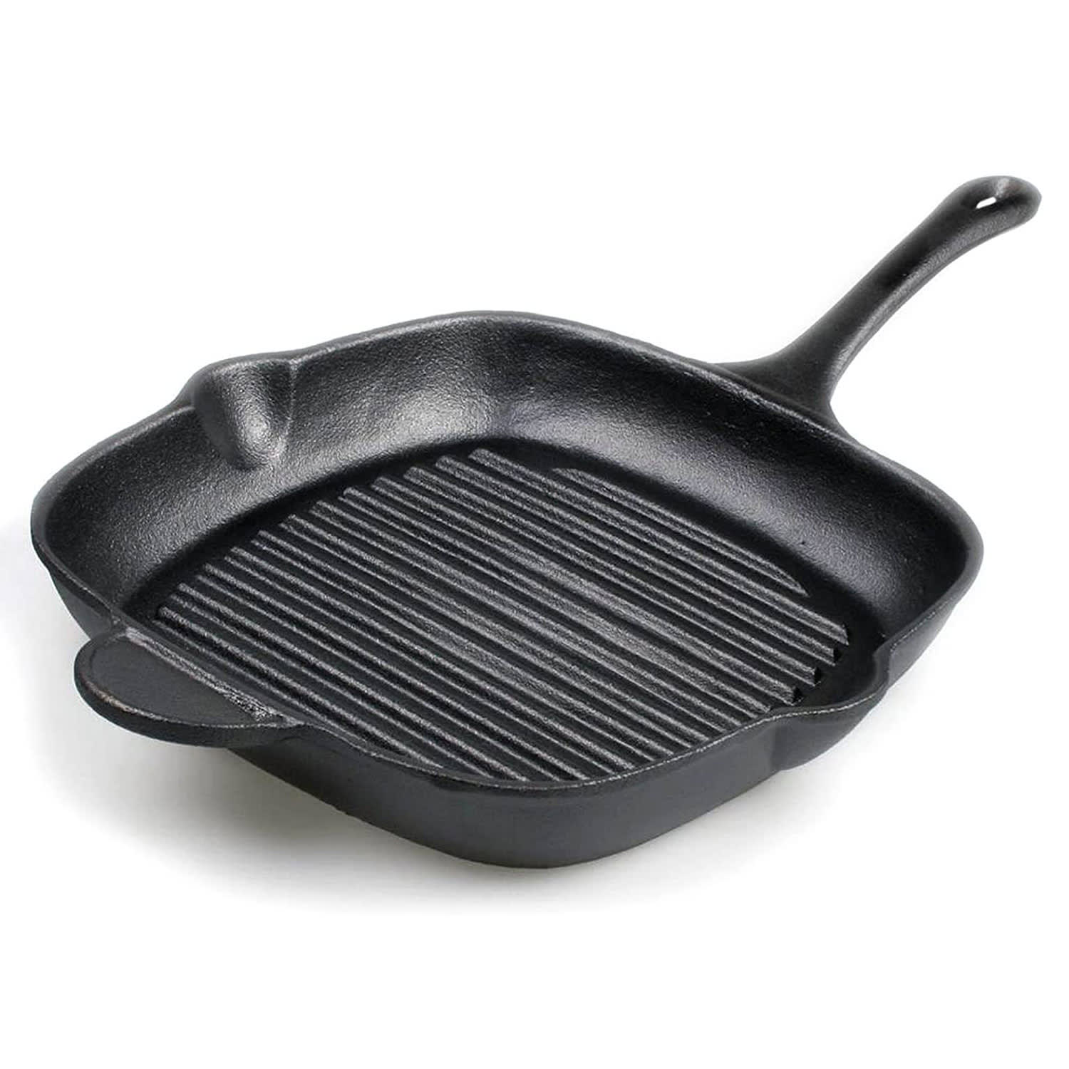 Malvi Bratpfanne 29 cm Guss eckig geriffelt voreingebrannt 29x5x29cm