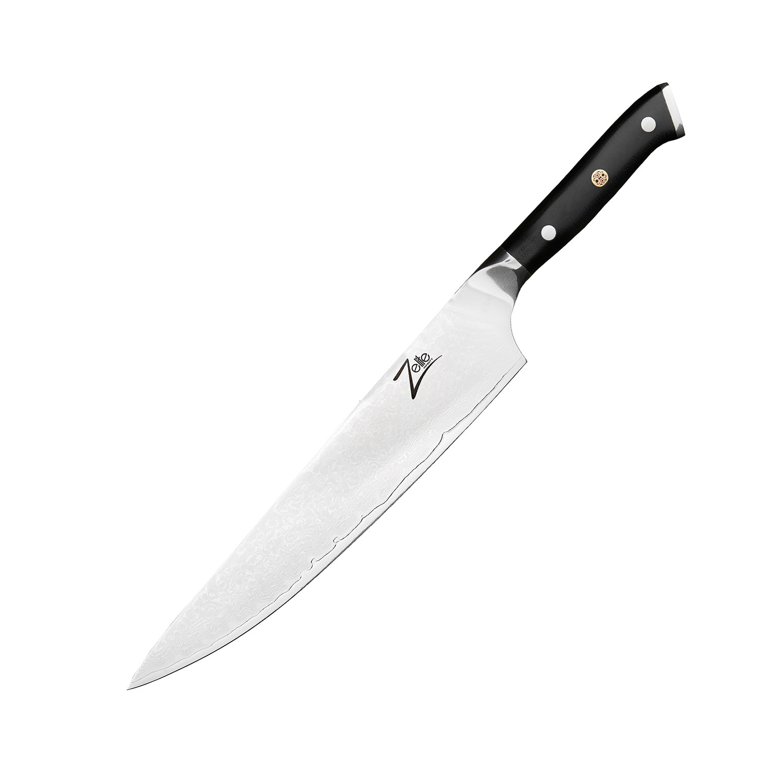 Couteau de chef de 10" de la série japonaise Alpha-Royal acier de Damas