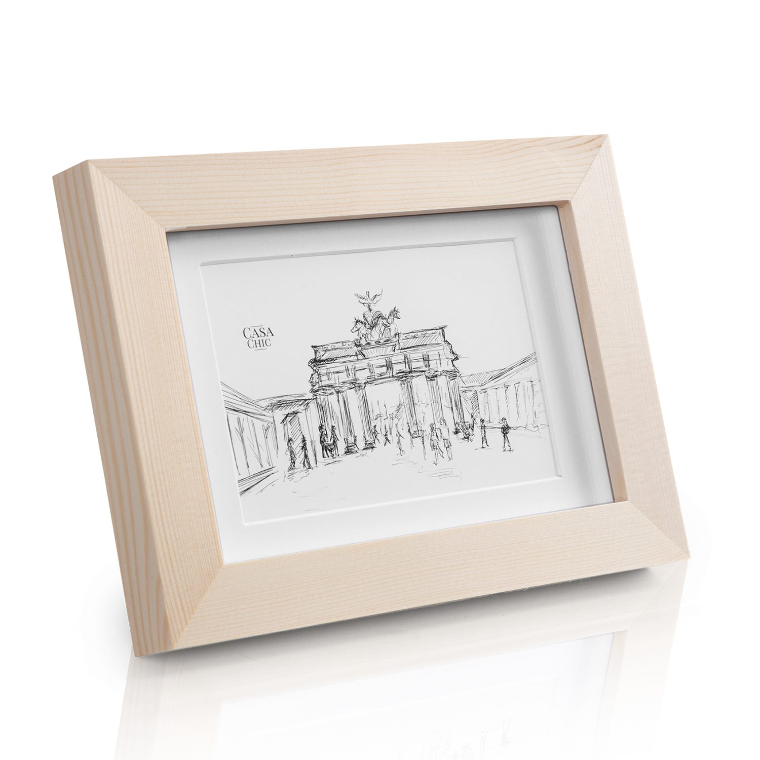 Edinburgh, rám na obrázky, obdĺžnikový, fotky 10 x 15 cm, pasparta, pravé drevo