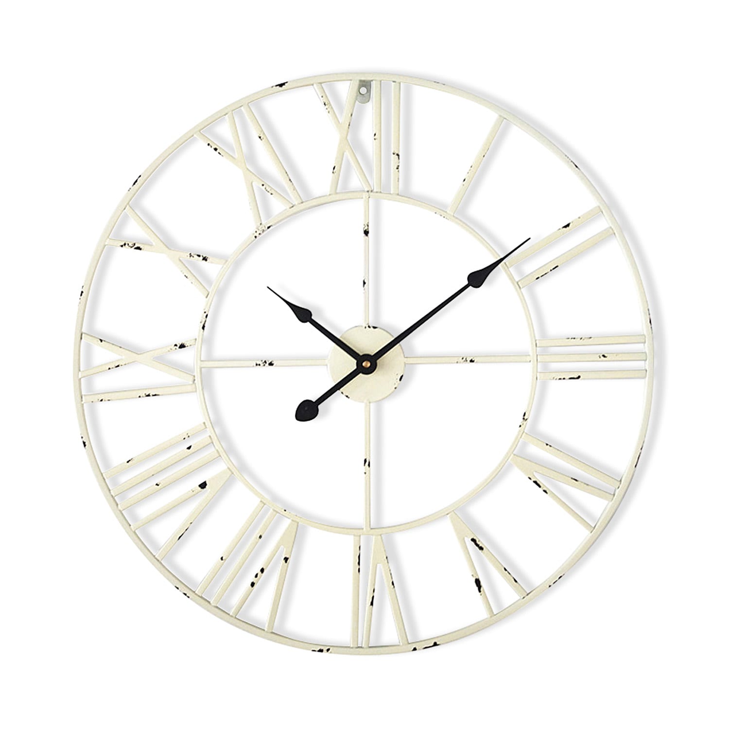 Queensway 60 Wanduhr Metallrahmen geräuschlos Ø 60 cm