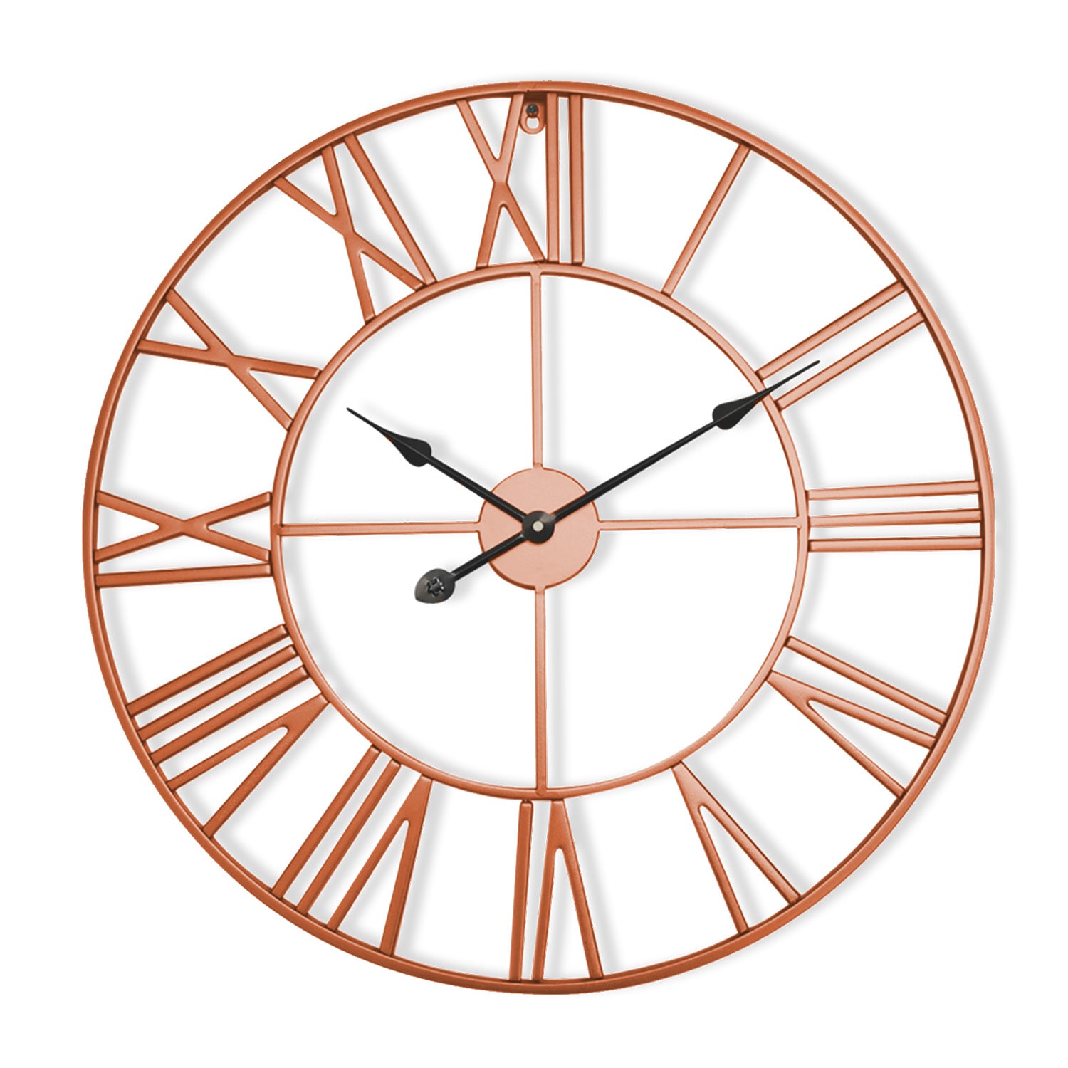 Queensway 80 Wanduhr Metallrahmen geräuschlos Ø 76 cm