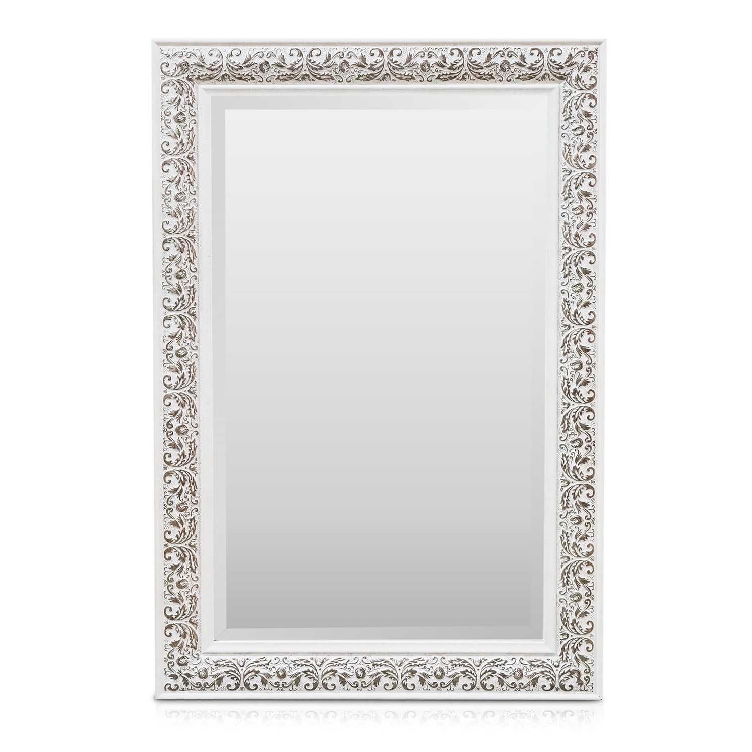 Stratford Wandspiegel Holzrahmen rechteckig 90 x 60 cm Vintage