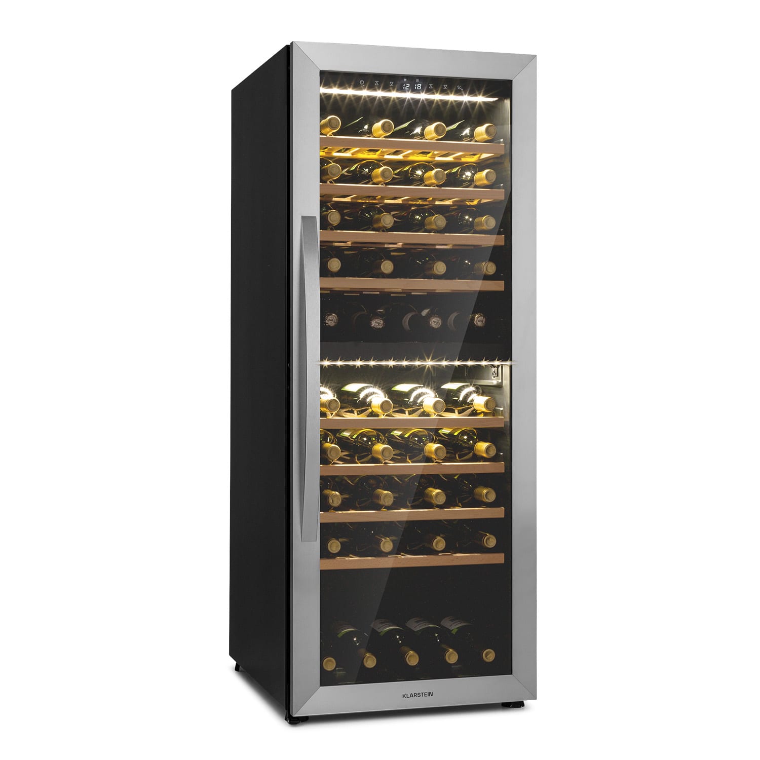 Klarstein Vinamour 77 Duo Weinkühlschrank 191 Liter 5 - 20 °C 2 Kühlzonen