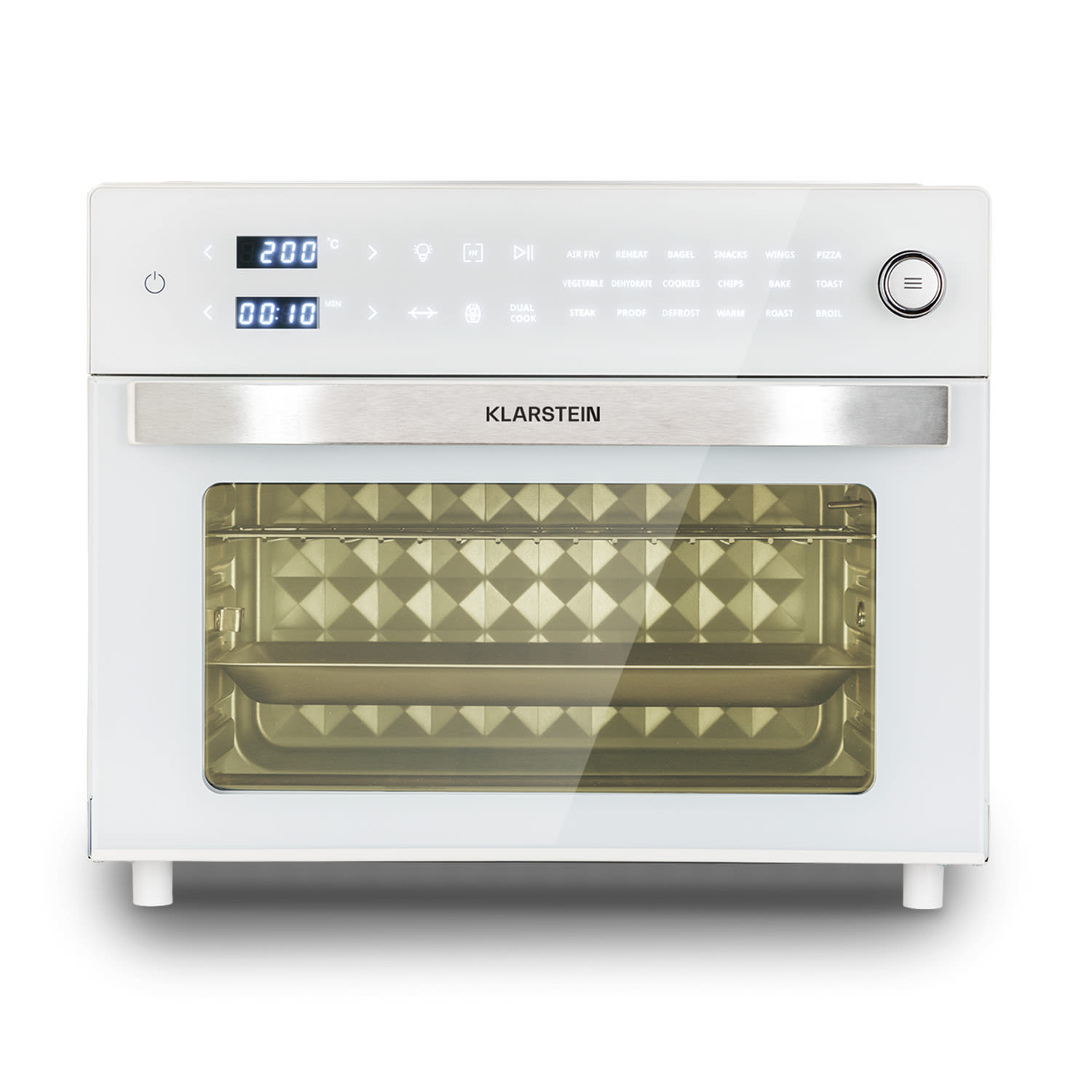 Vigor Air - Friggitrice ad aria calda, 1800 W, 30 litri, 18 programmi, calore dall'alto e dal basso