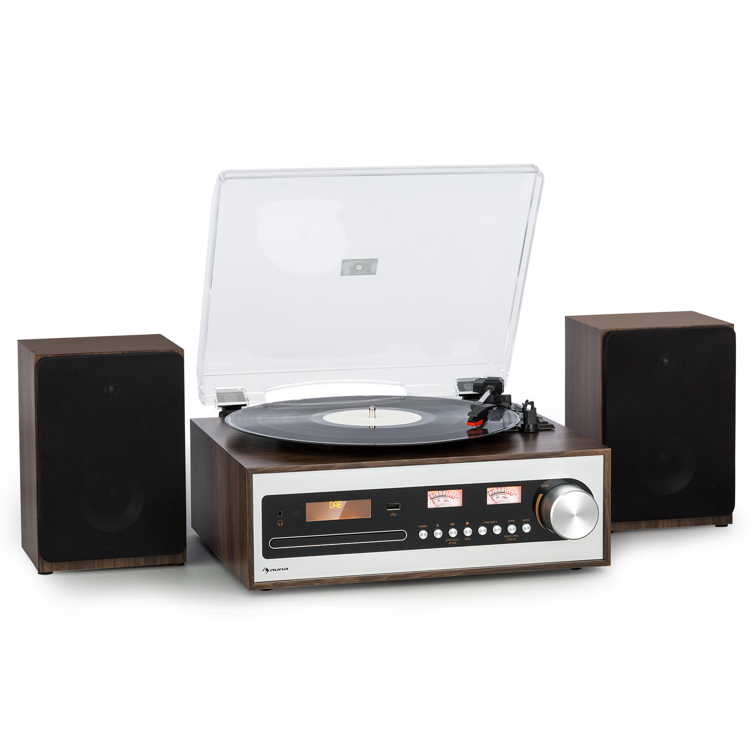 Oxford SE Mini-Stereoanlage DAB+/FM BT-Funktion Vinyl CD AUX-In