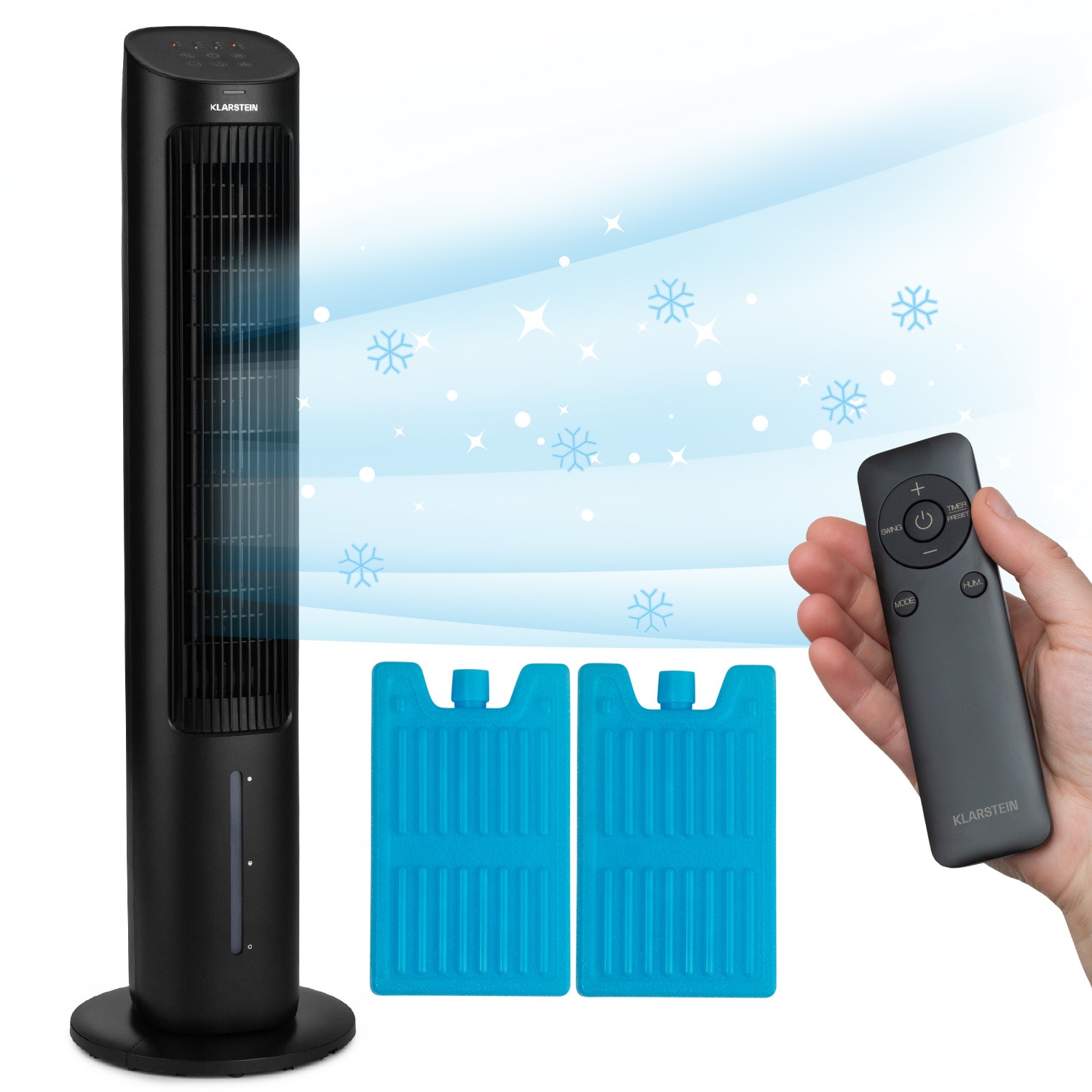 Mistral, ochladzovač vzduchu 5 v 1, ventilátor, zvlhčovač vzduchu, ionizátor, 360 m³/h, diaľkové ovládanie
