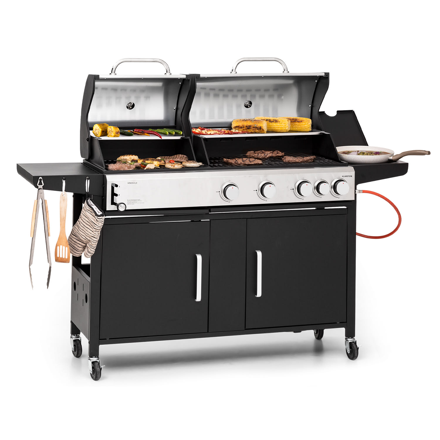 Kingsville 4.1 Kombigrill Gas + Kohle 13,7 kW 4+1 Brenner