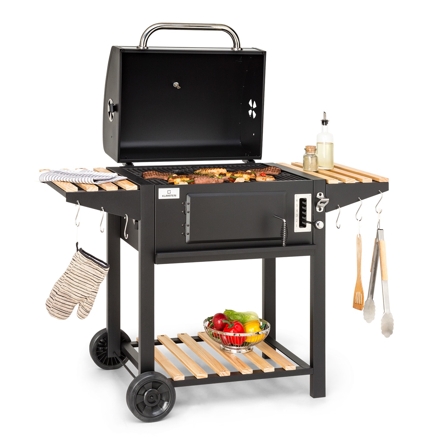 Aberdeen Single Charcoal Grill BBQ Grill Smoker grilling surface 60.