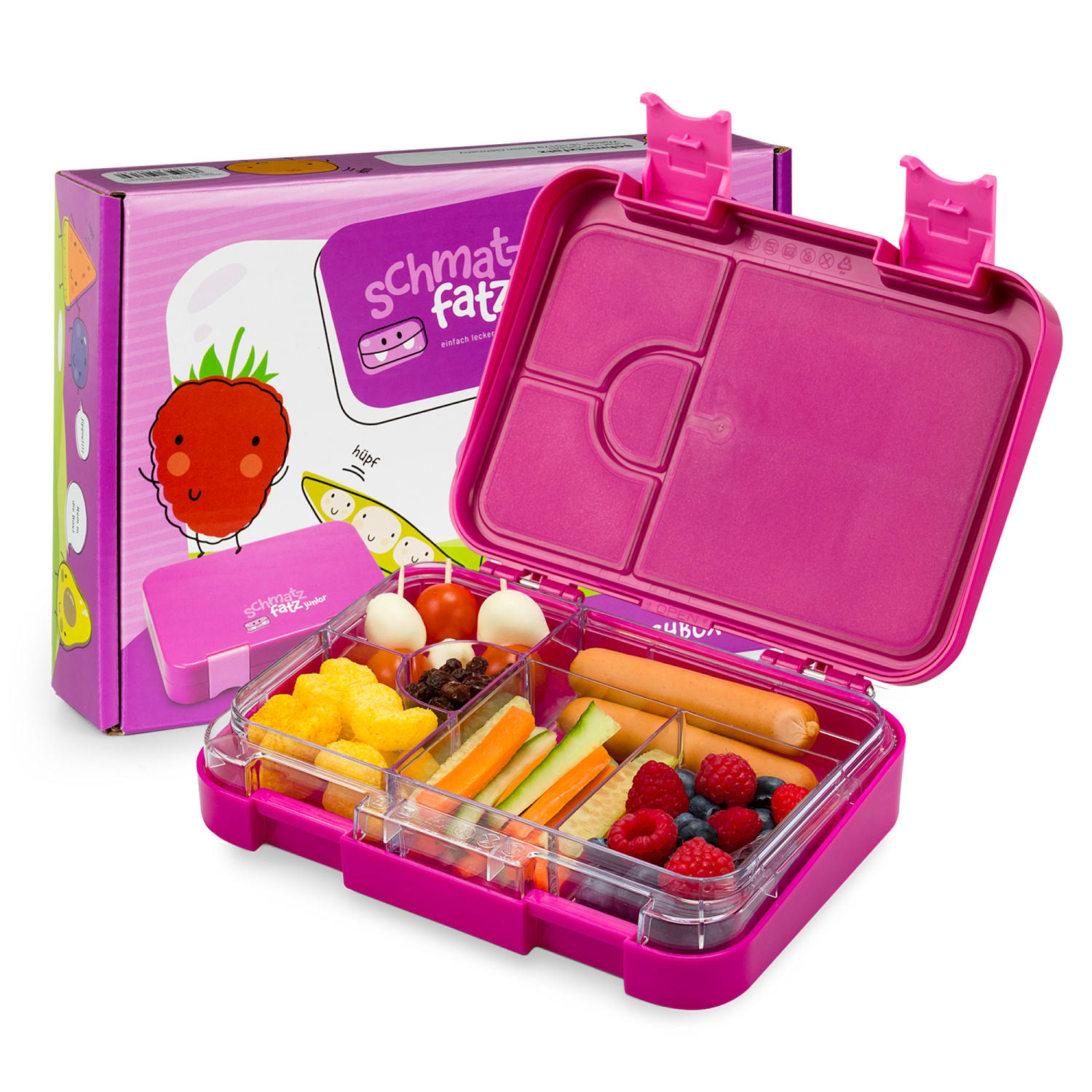 junior Lunchbox 6 Fächer 21,3 x 15 x 4,5 cm (BxHxT) BPA-frei