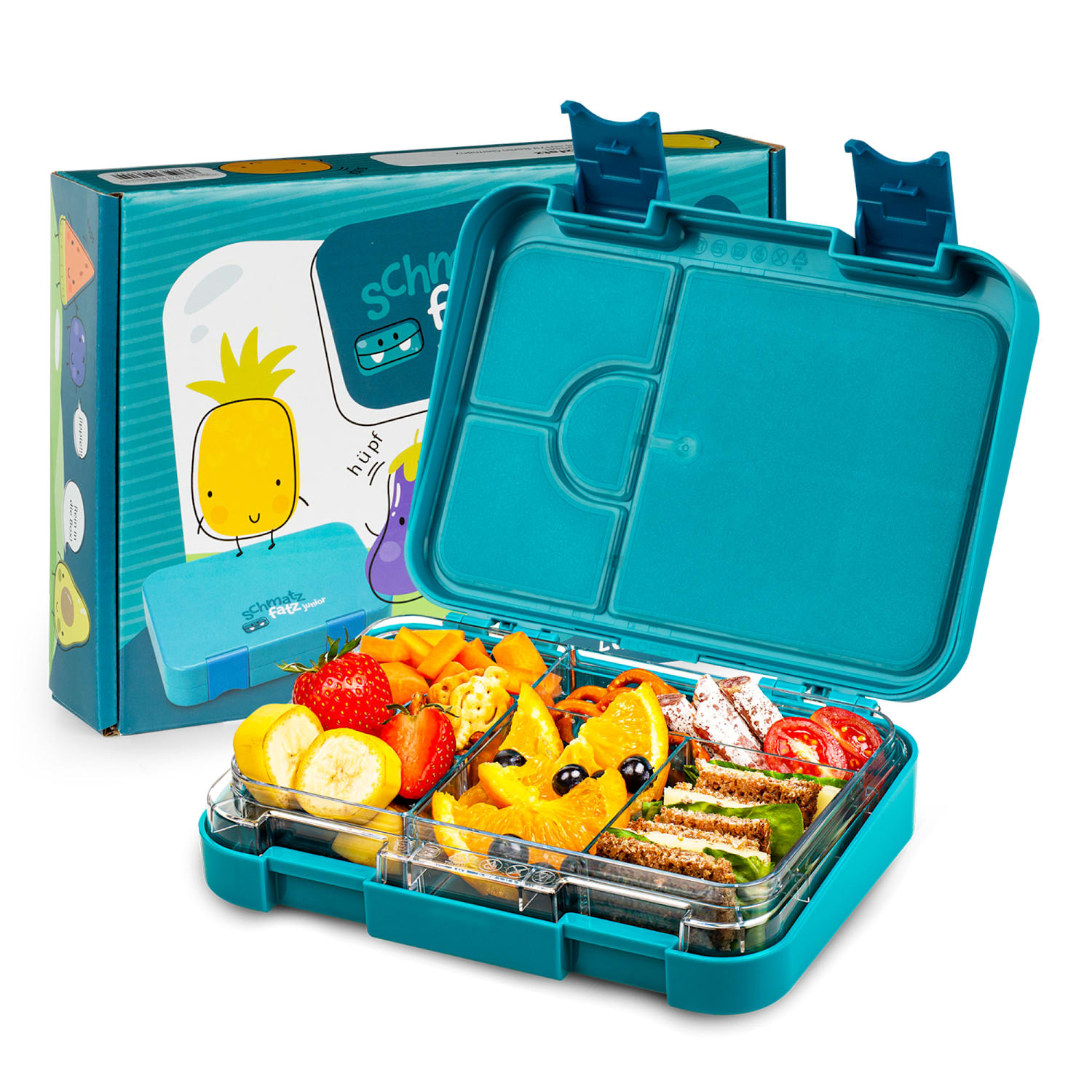 junior Lunchbox 6 Fächer 21,3 x 15 x 4,5 cm (BxHxT) BPA-frei