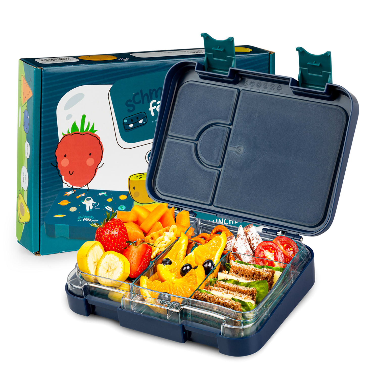 junior Lunchbox 6 Fächer 21,3 x 15 x 4,5 cm (BxHxT) BPA-frei