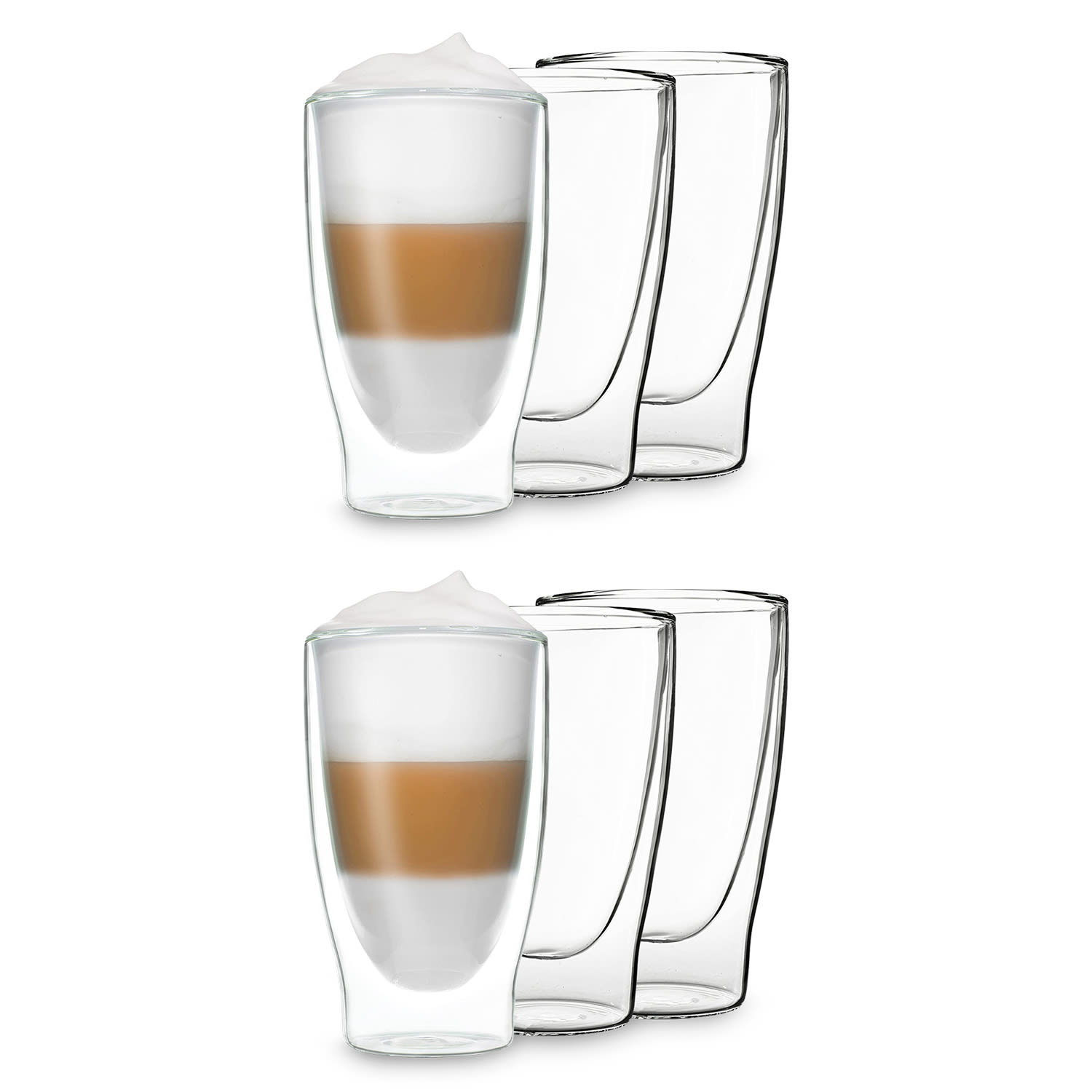 DUOS doppelwandiges Glas 400 ml Trinkglas Espresso Borosilikatglas
