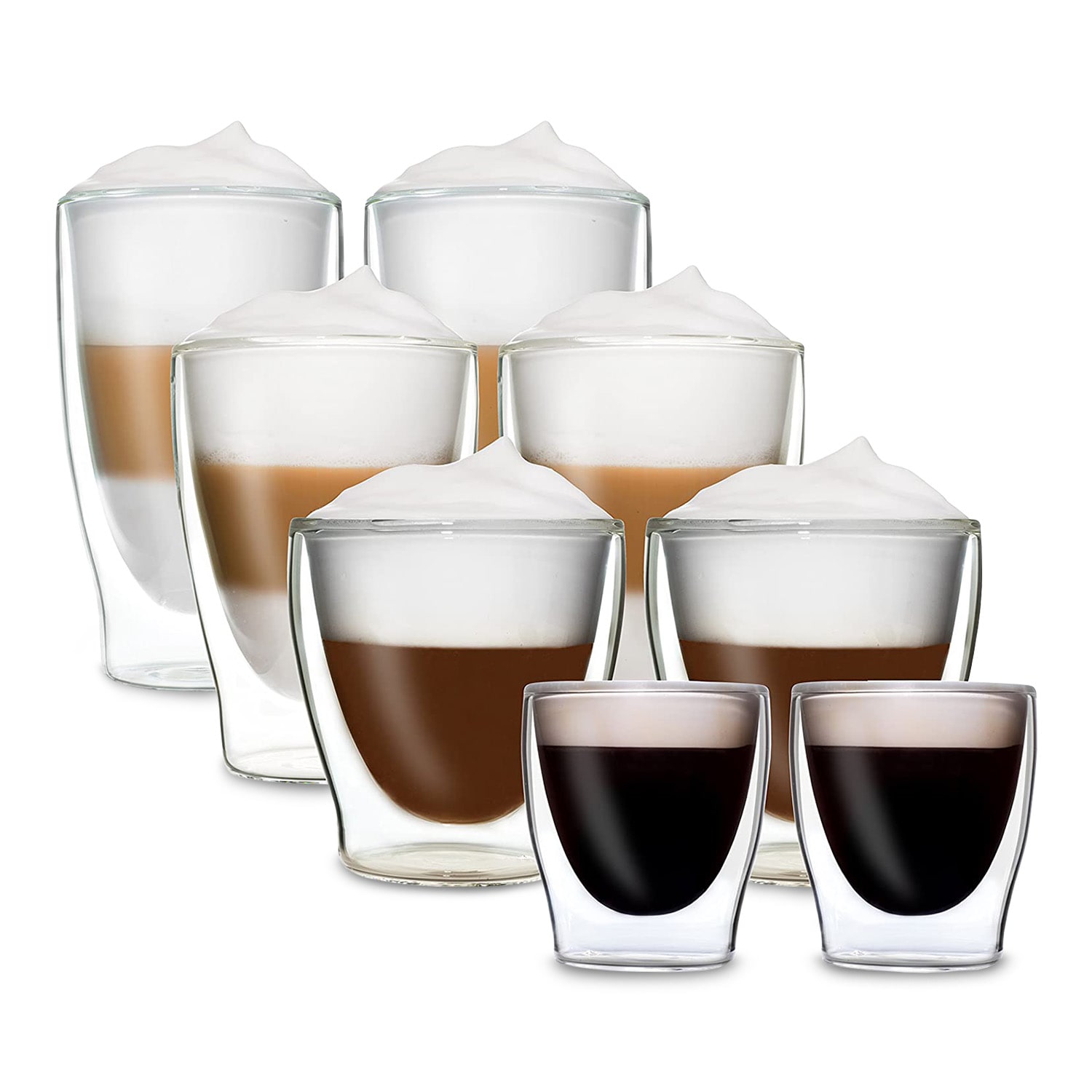 Sklenice DUOS s dvojitou stěnou 80, 200, 310, 400 ml