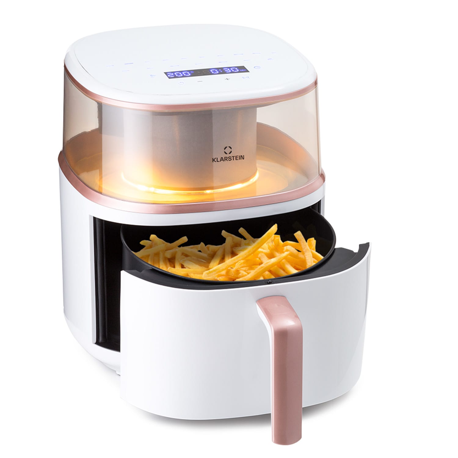 Freidora de aire caliente Air Bloom con función de vapor 1500W 7,5 Litros 16 programas