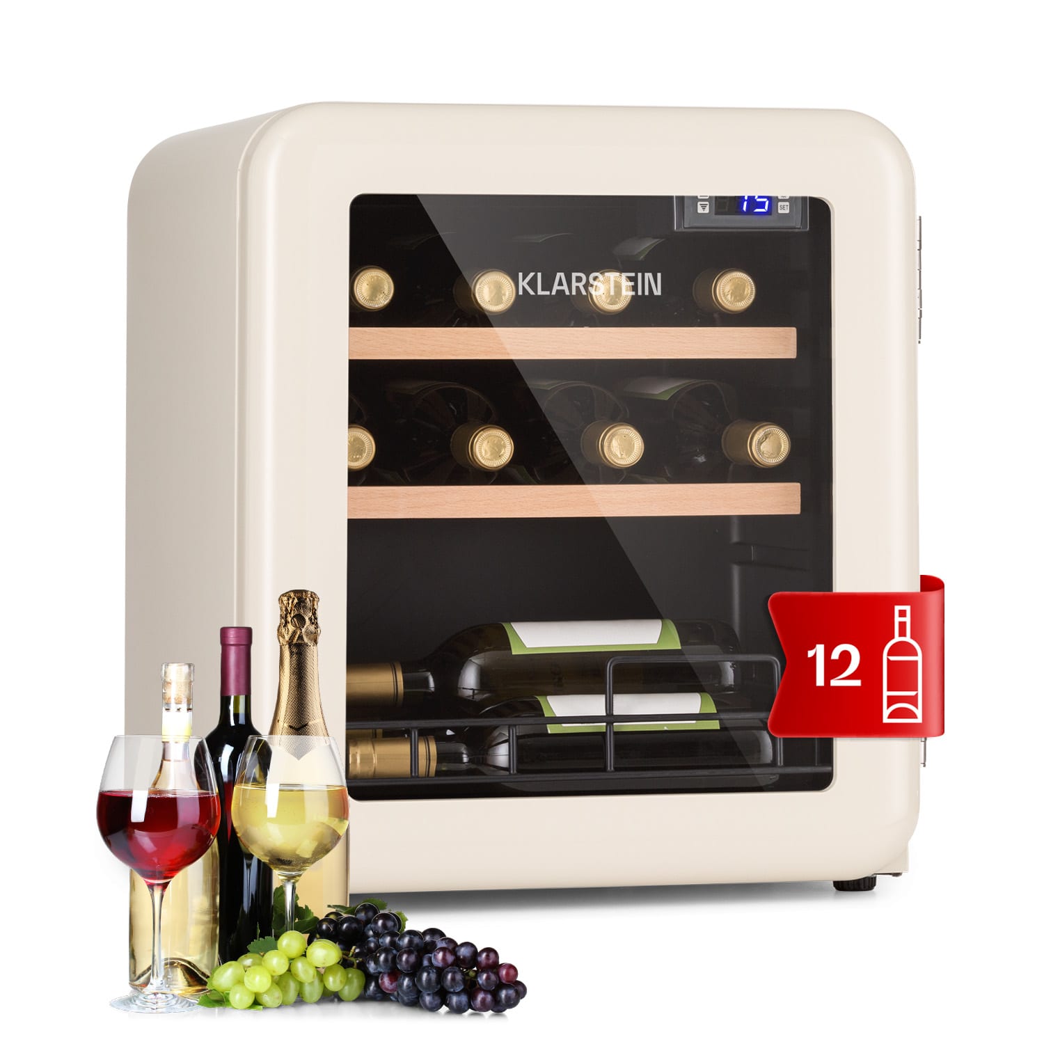Nevera Vinetage 12 Bebidas 48 Litros 4-22°C Diseño Retro