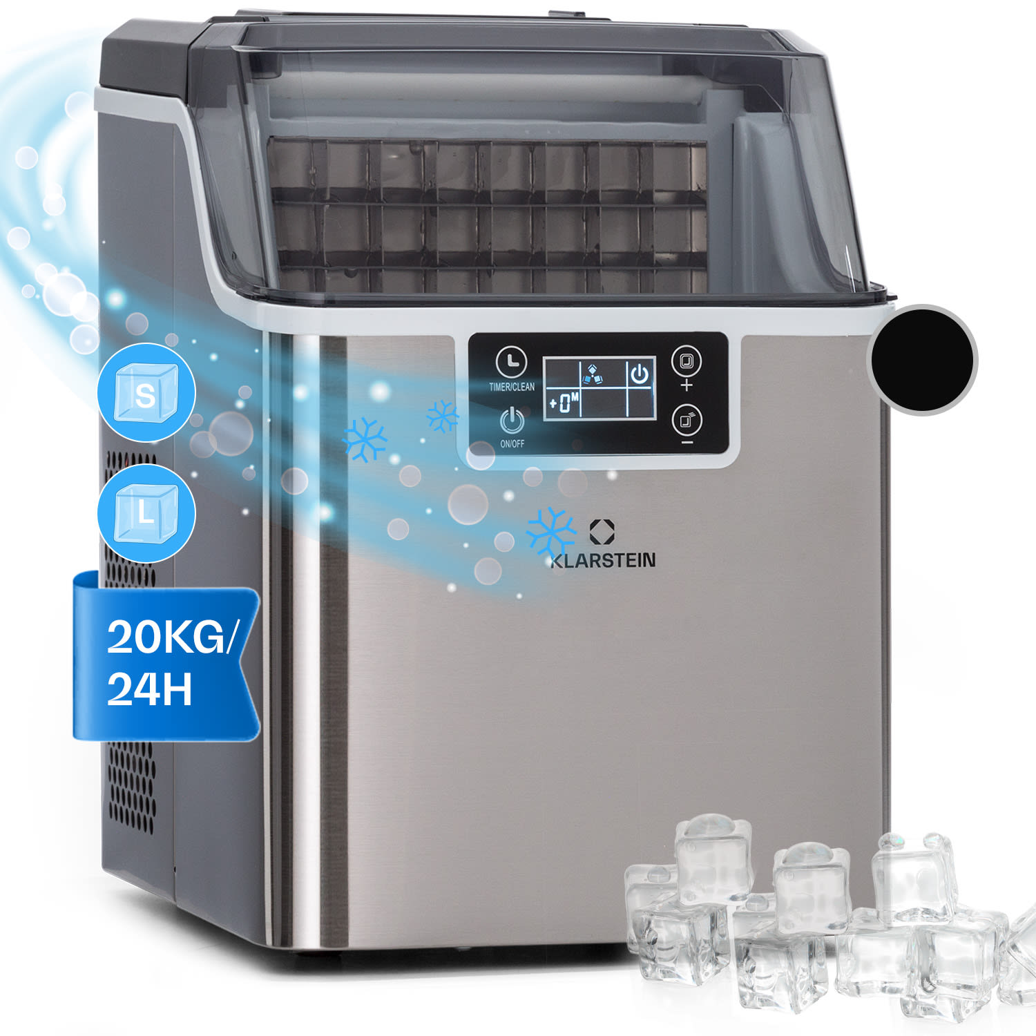 Chios ijsblokjesmachine 20 kg/24 h auto-clean 3,2 liter watertank